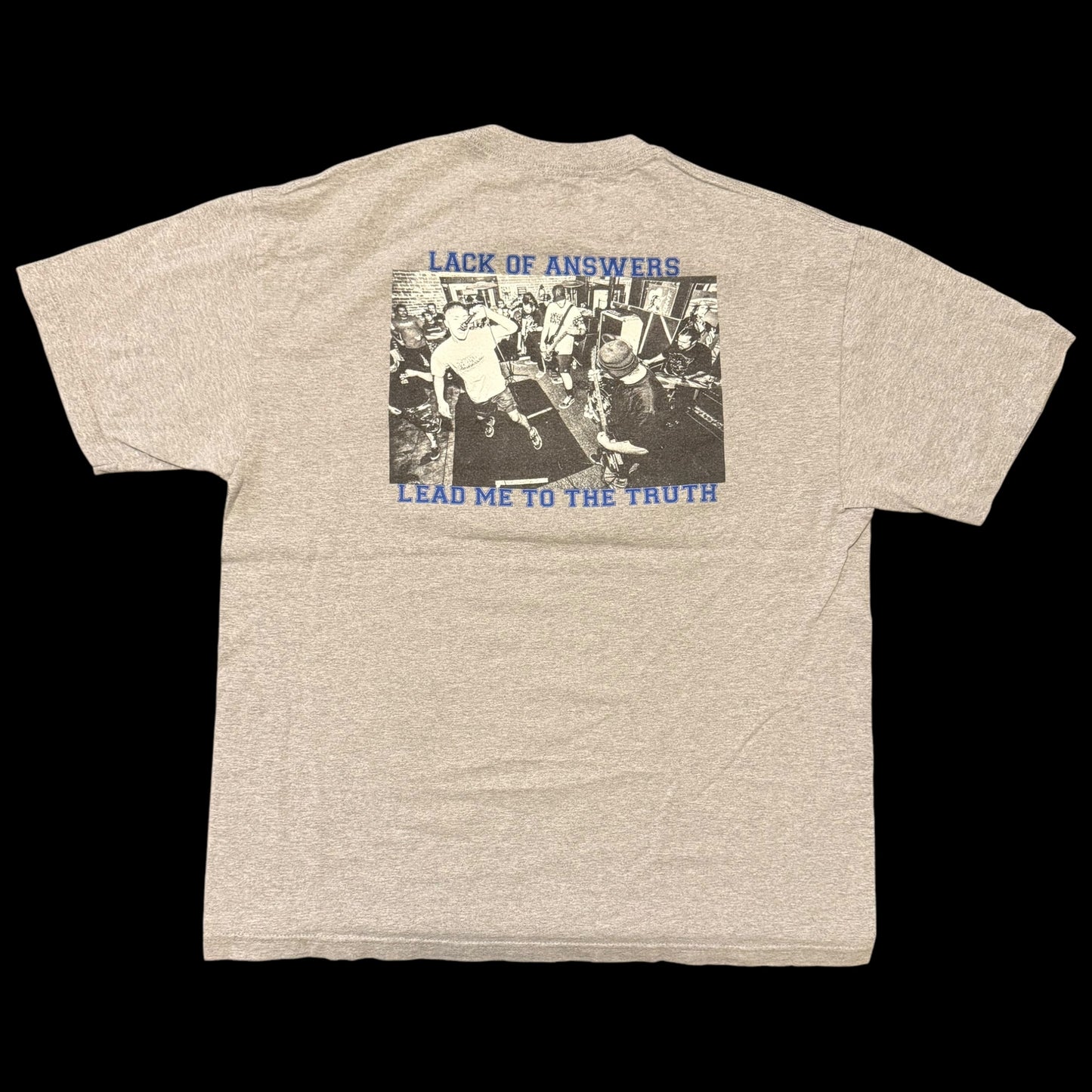 Runamuk Hardcore Band Lack Of Answers Gray T-Shirt Size XL
