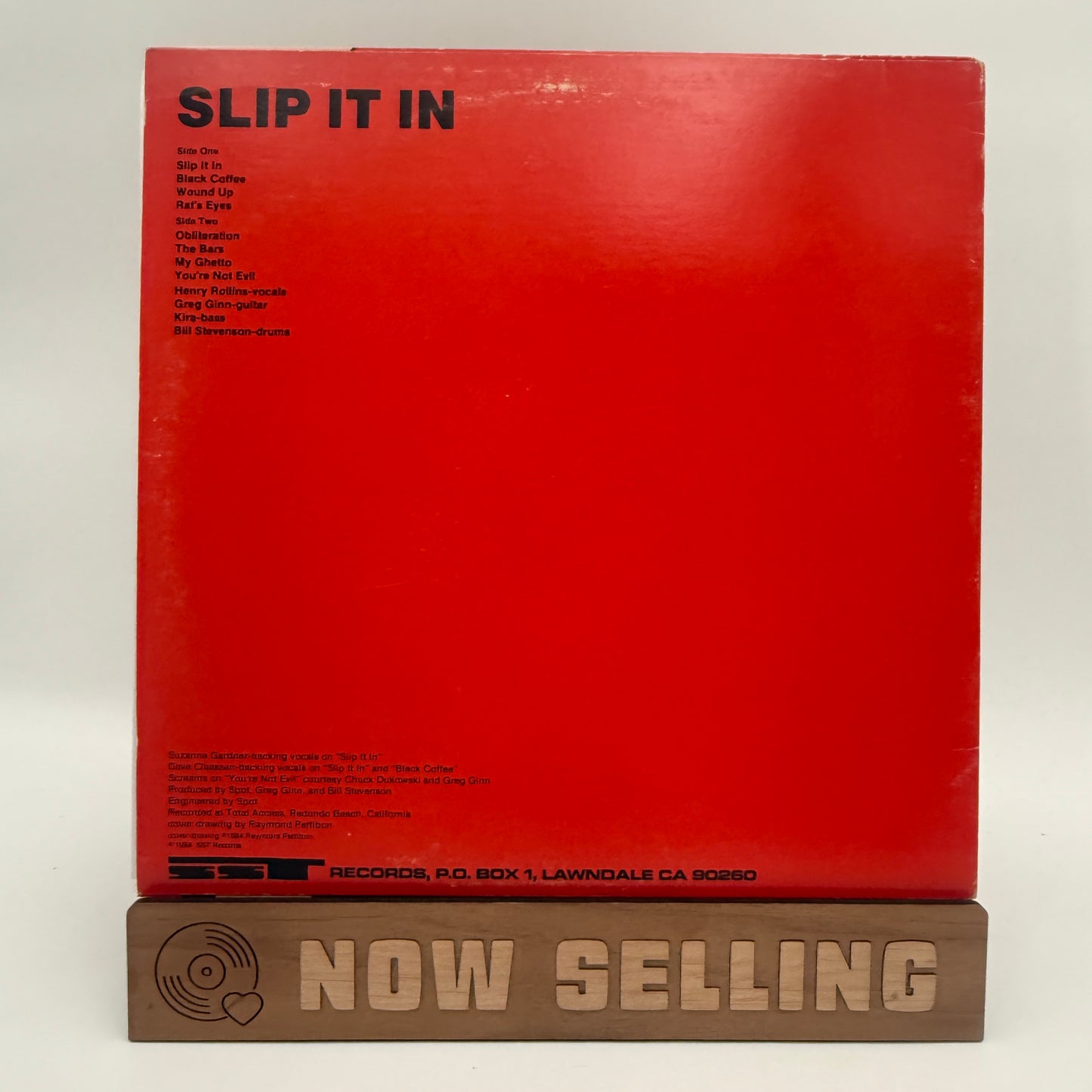 Black Flag - Slip It In Vinyl LP Original 1st Press w/ Flyer & Promo Insert
