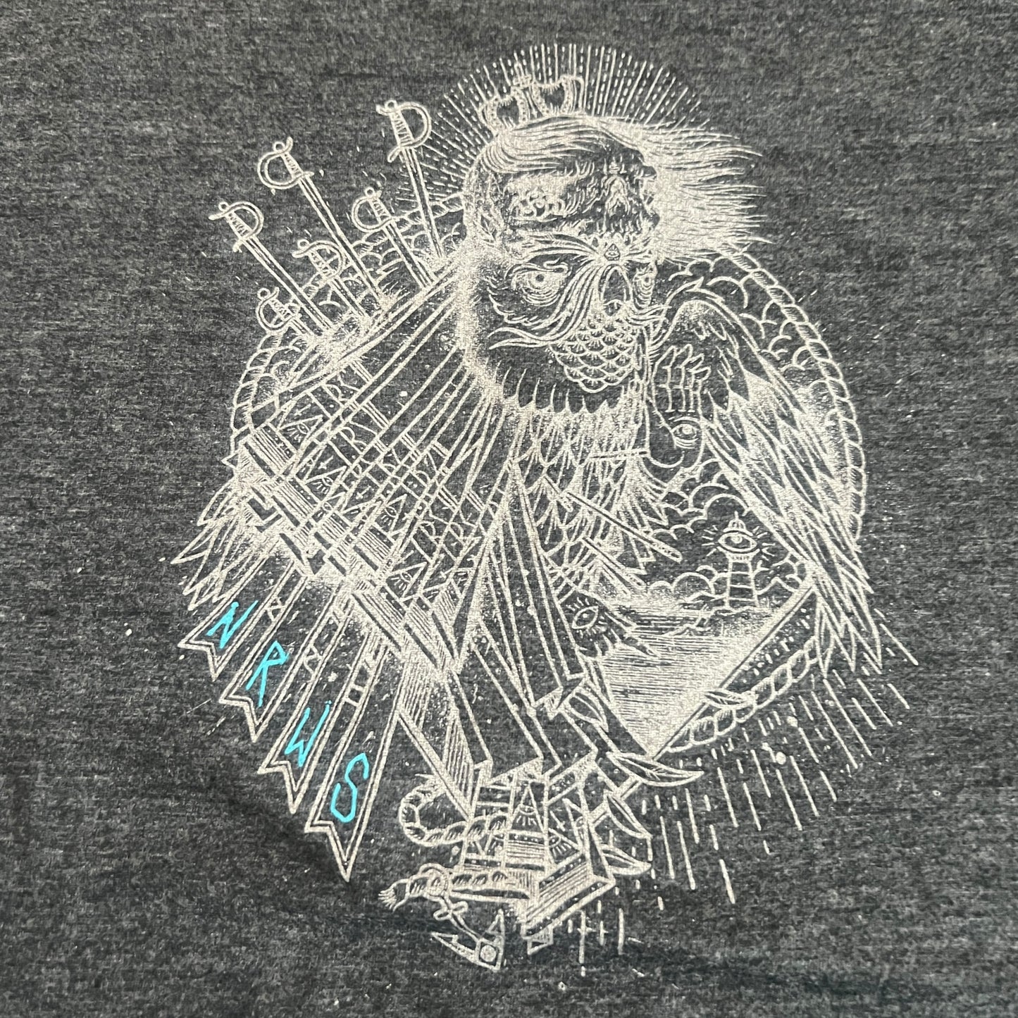 Narrows Band Swords Gray T-Shirt Size L Botch