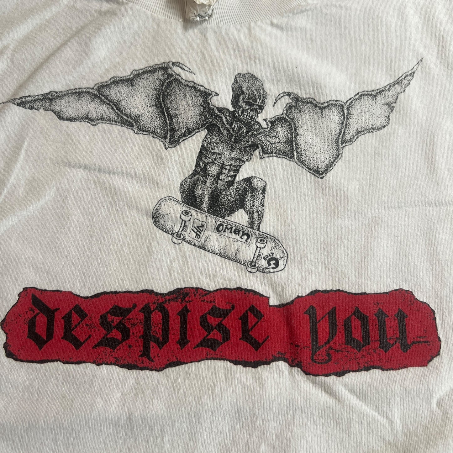 Despise You Band Shreddin' Demon Long Sleeve White T-Shirt Size L