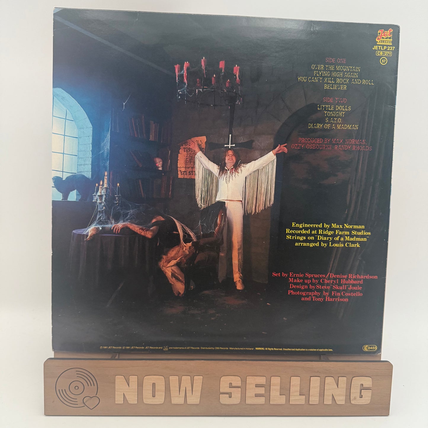 Ozzy Osbourne - Diary Of A Madman Vinyl LP Original 1st Press Europe JETLP 237