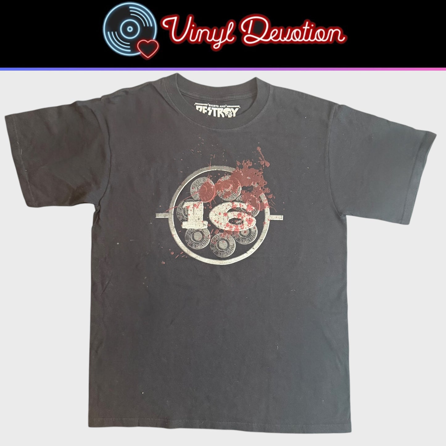 16 Band Logo Trigger Happy 2010 T-Shirt Size M Sludge