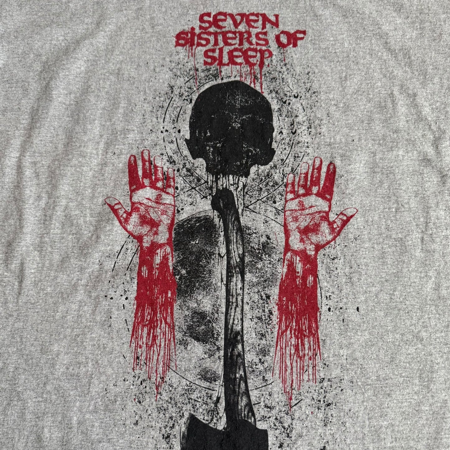 Seven Sisters Of Sleep Band Axed Gray T-Shirt Size XL