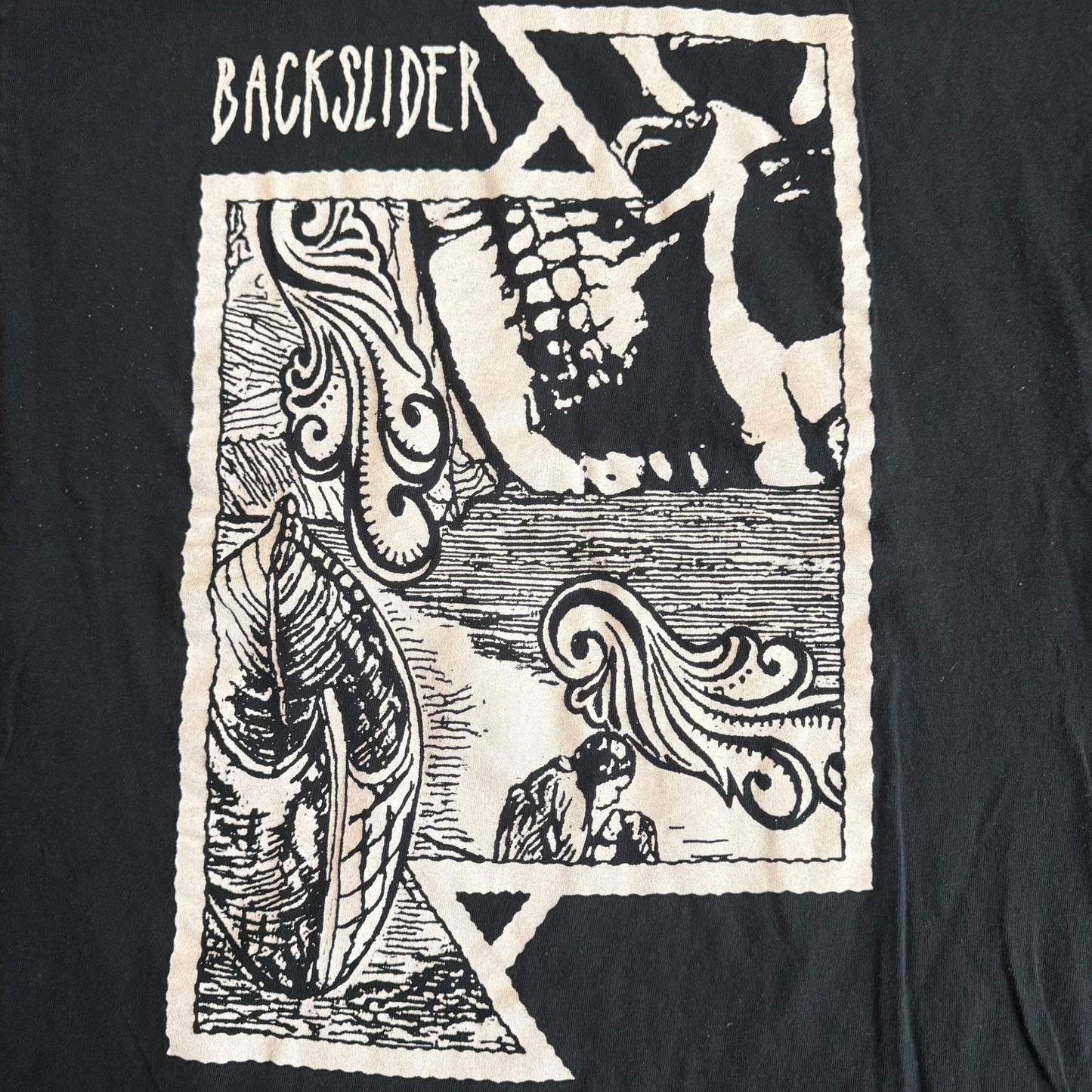 Backslider Band T-Shirt Size L Grindcore Thrash Fastcore