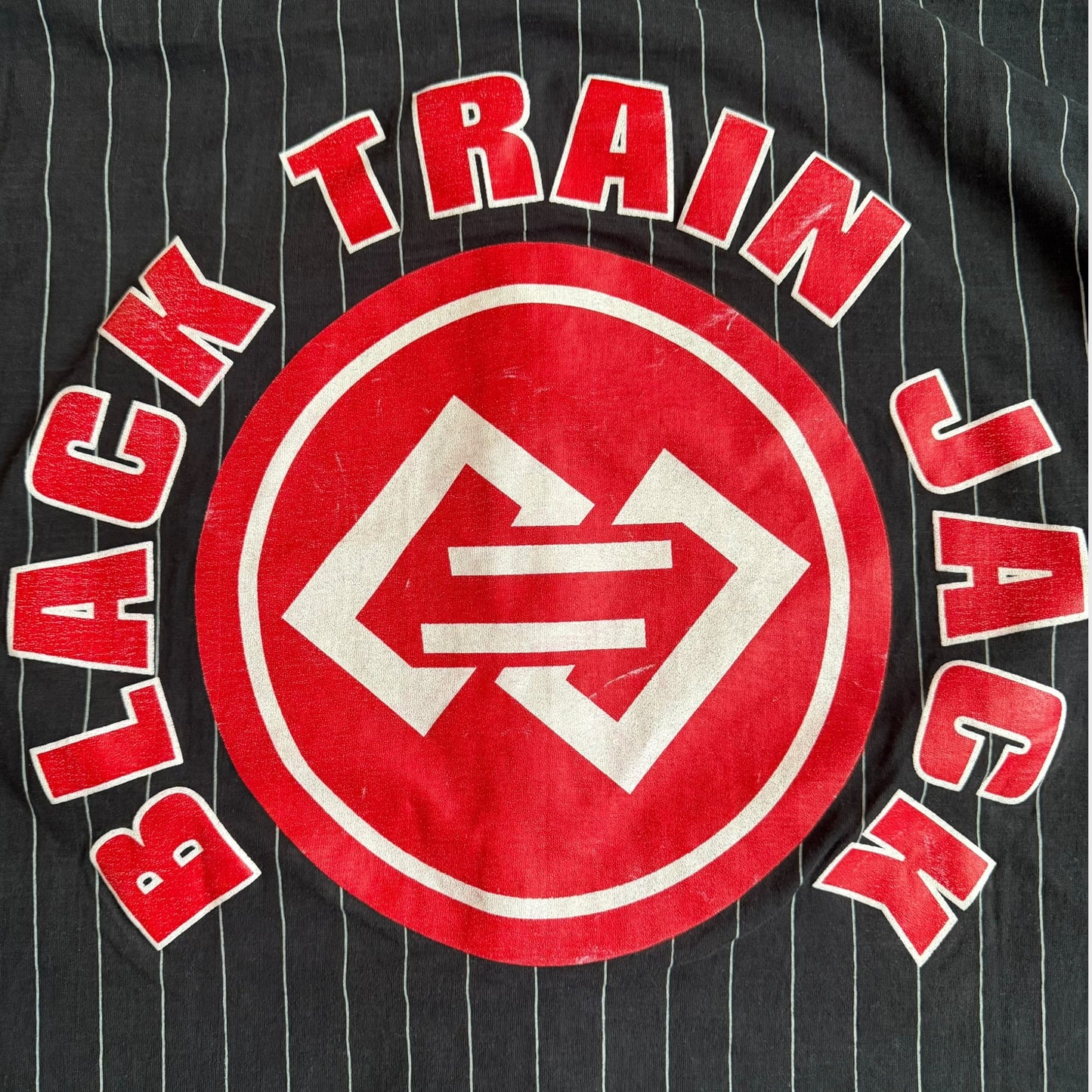 Black Train Jack Band Vintage Baseball Jersey Shirt Size XL NYC Punk