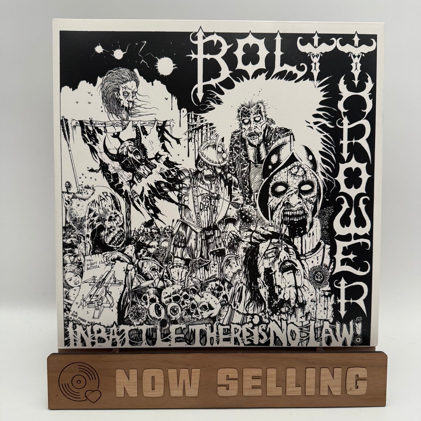 Bolt Thrower - In Battle There Is No Law! Vinyl LP White Back On Black