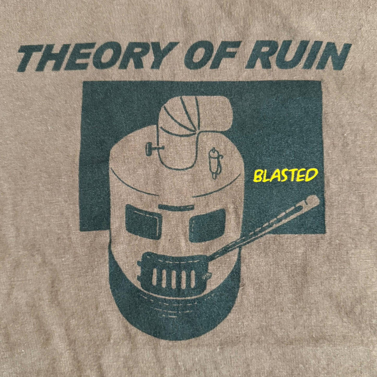 Theory Of Ruin Blasted Brown Vintage T-Shirt Size M Fudge Tunnel Shellac