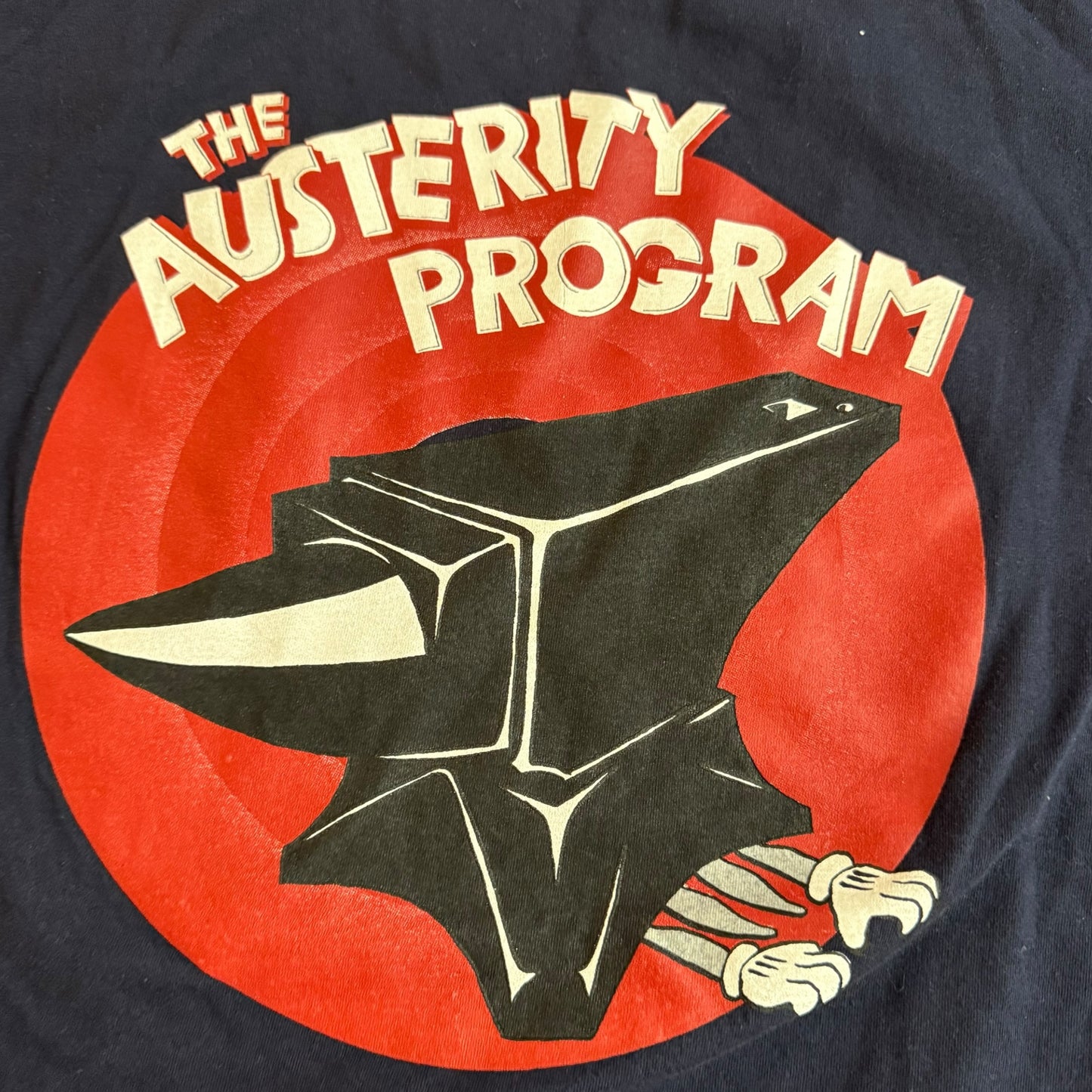 The Austerity Program Band Looney Toons Dark Blue T-Shirt Size L