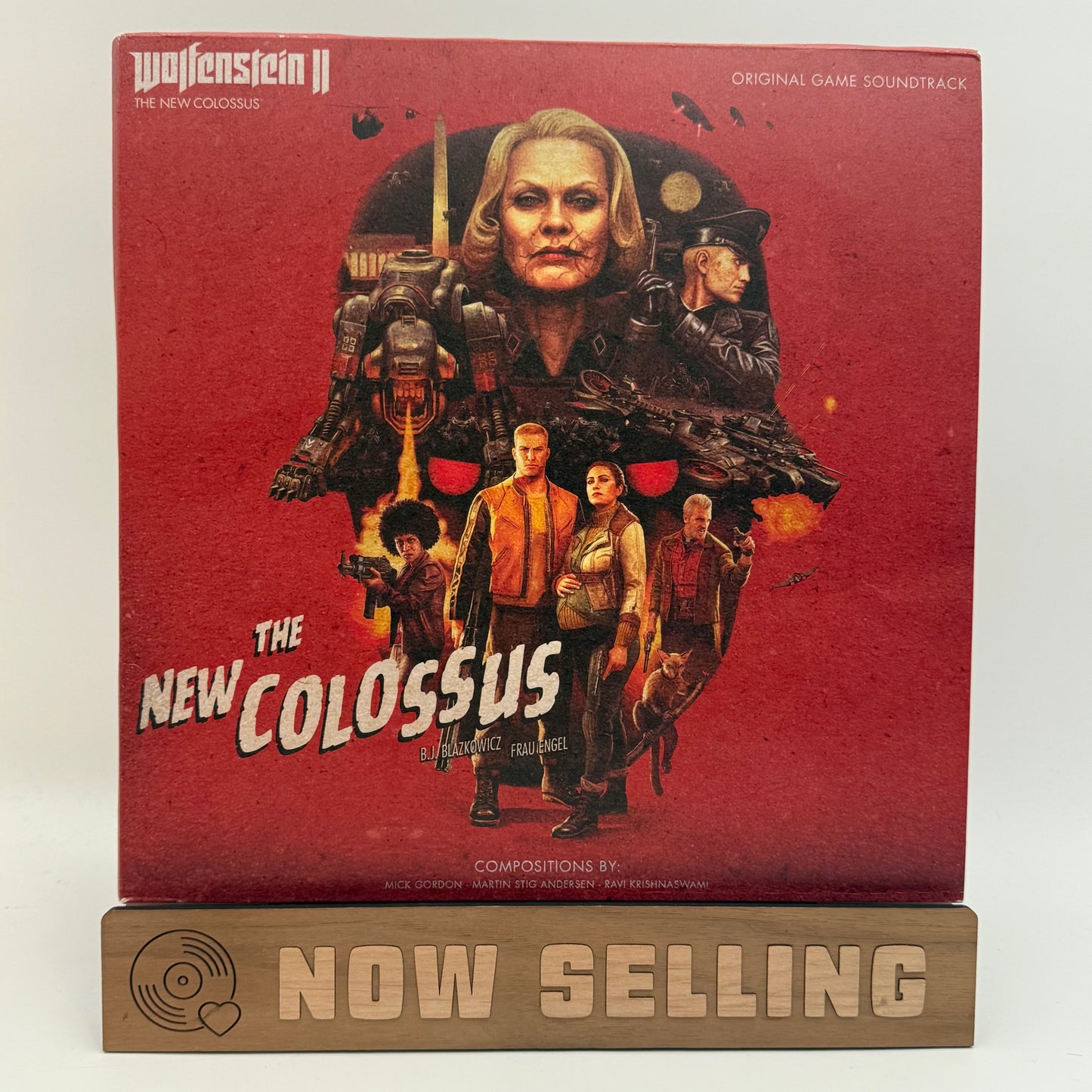 Wolfenstein II: The New Colossus Video Game Soundtrack Vinyl LP Red Mick Gordon
