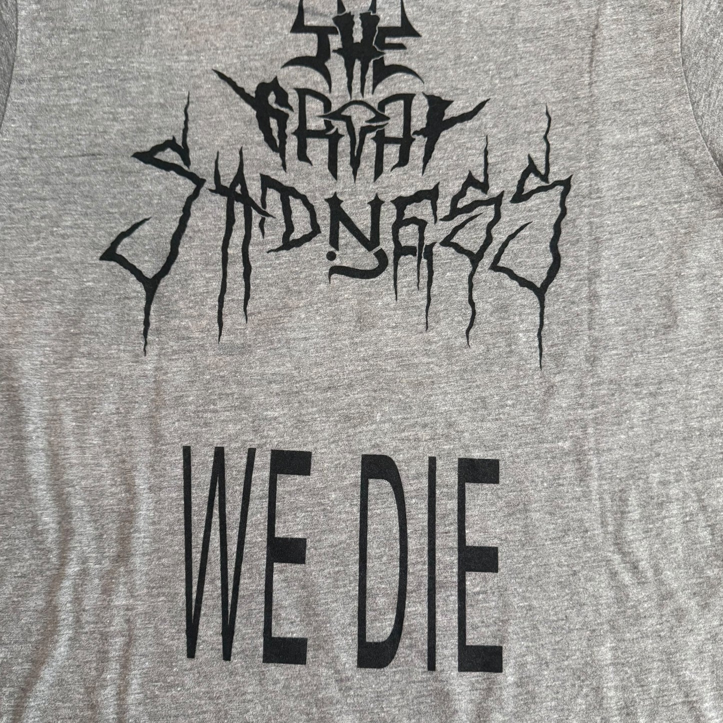 The Great Sadness Band Vomit / We Die Light Gray T-Shirt M
