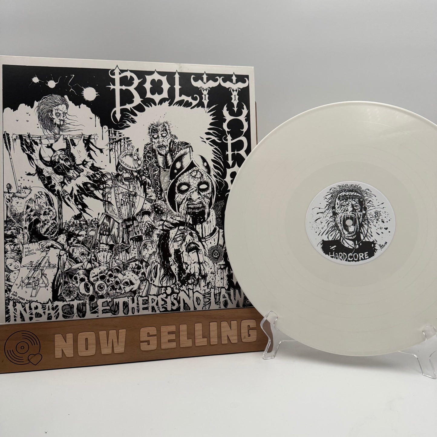 Bolt Thrower - In Battle There Is No Law! Vinyl LP White Back On Black