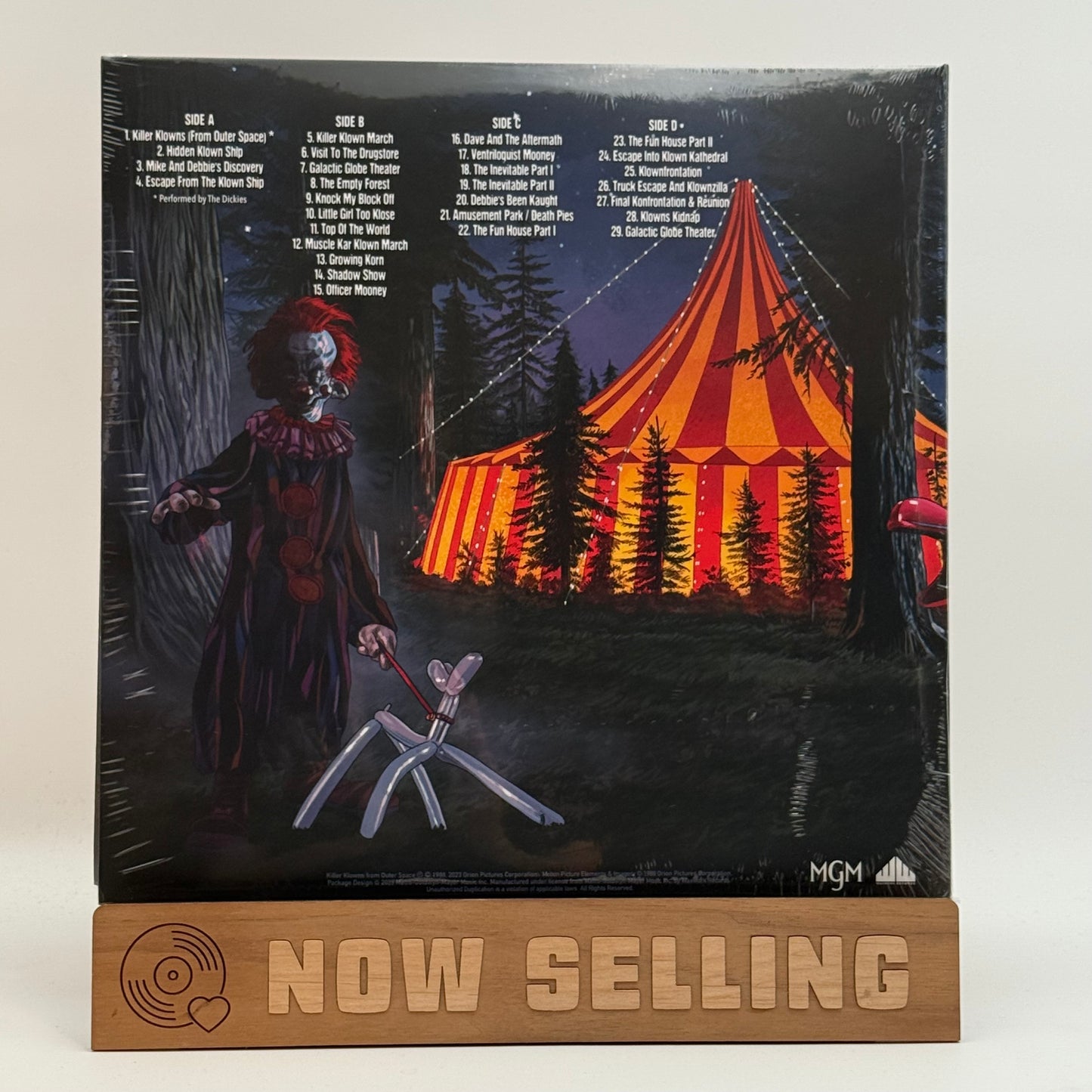 Killer Klowns From Outer Space Soundtrack Vinyl LP Killer Klown Hand Poured SEALED