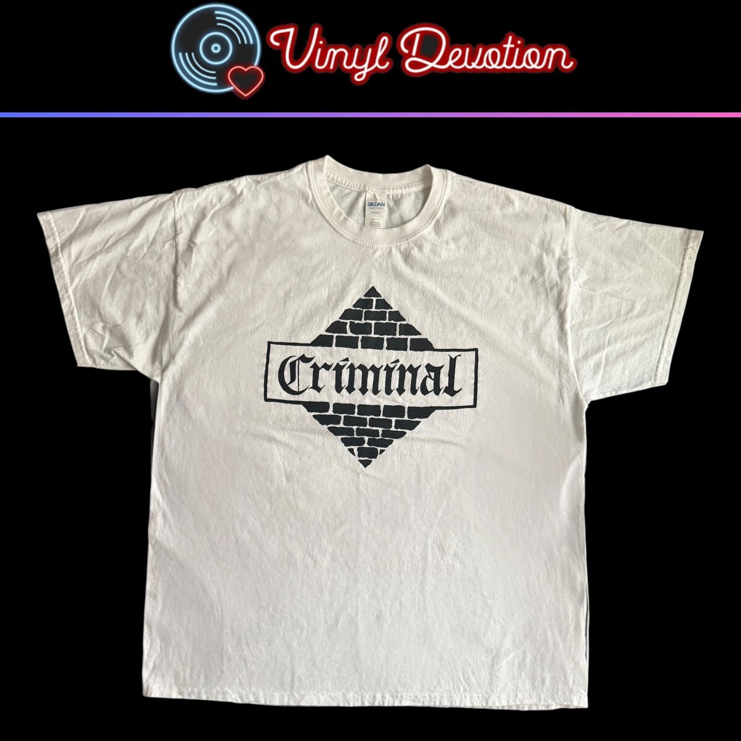 Criminal Oi Punk Band Skid Row Baby White T-Shirt XL