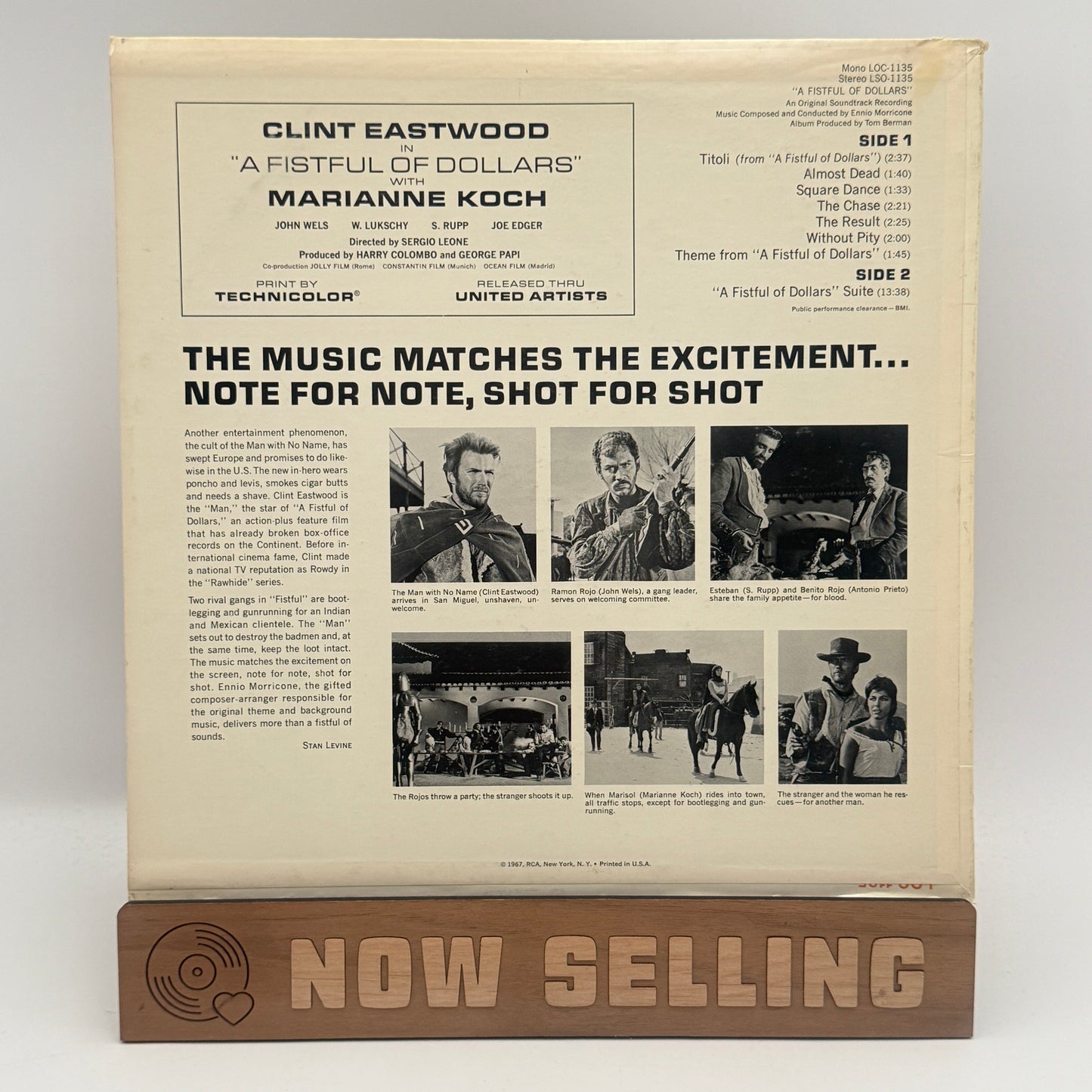 A Fistful Of Dollars Soundtrack Vinyl LP Original 1st Press Ennio Morricone Clint Eastwood