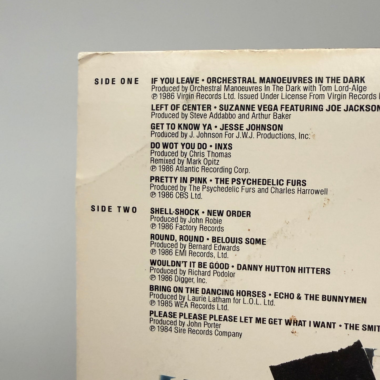 Pretty In Pink Soundtrack Vinyl LP Original 1st Press SIGNED by Andrew McCarthy