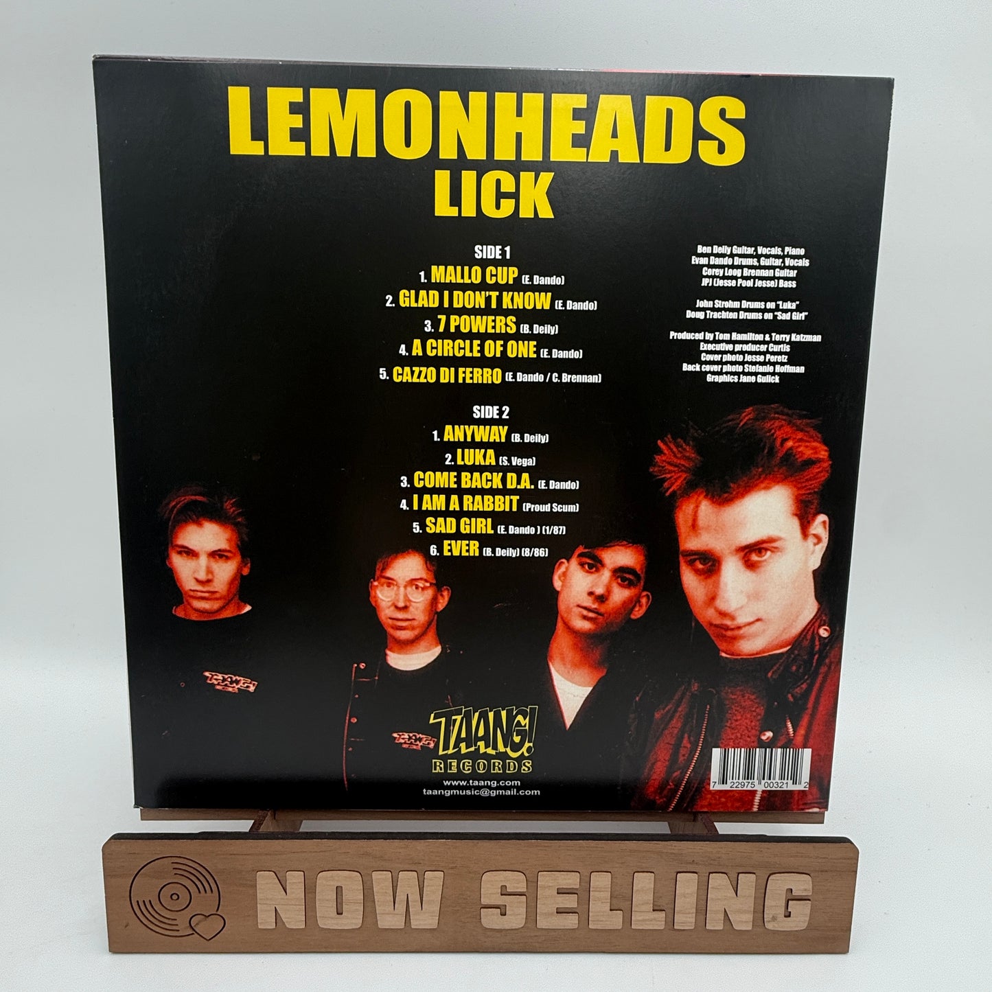 The Lemonheads - Lick Vinyl LP Reissue Yellow