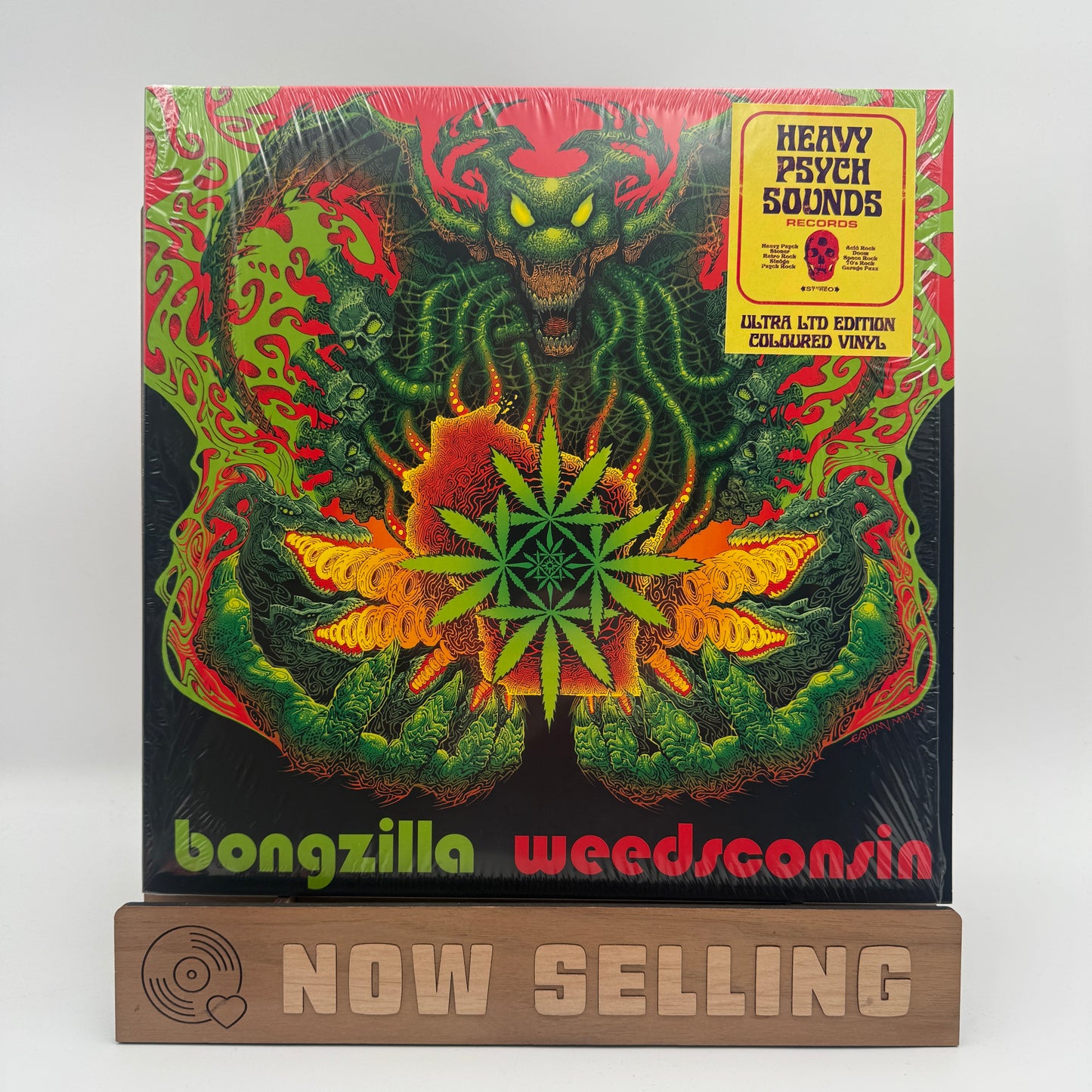 Bongzilla - Weedsconsin Vinyl LP Cornetto Clear / Green Pinwheel Ultra Limited Edition /70