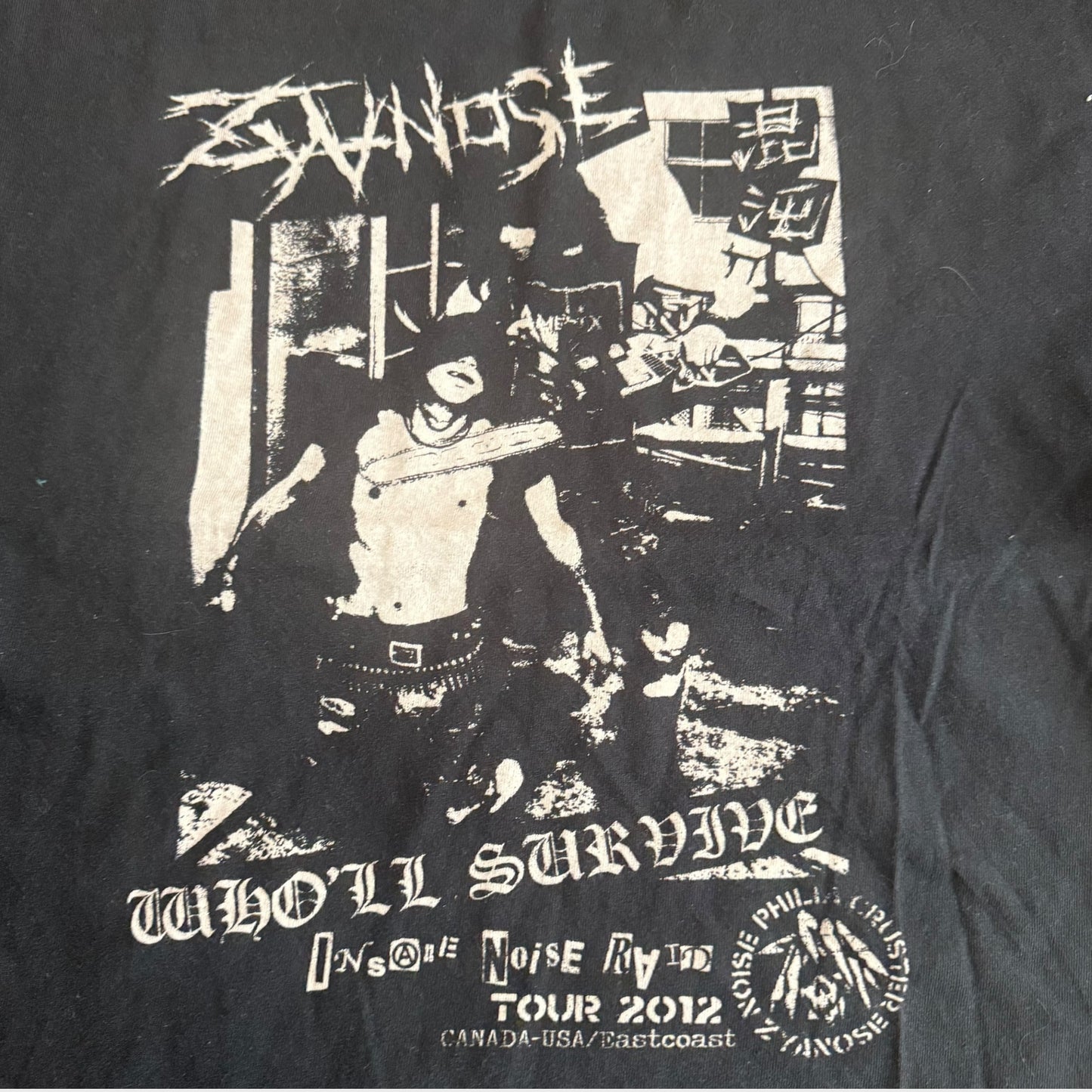 ZyanosE Band Insane Noise Raid 2012 Tour T-Shirt Size M