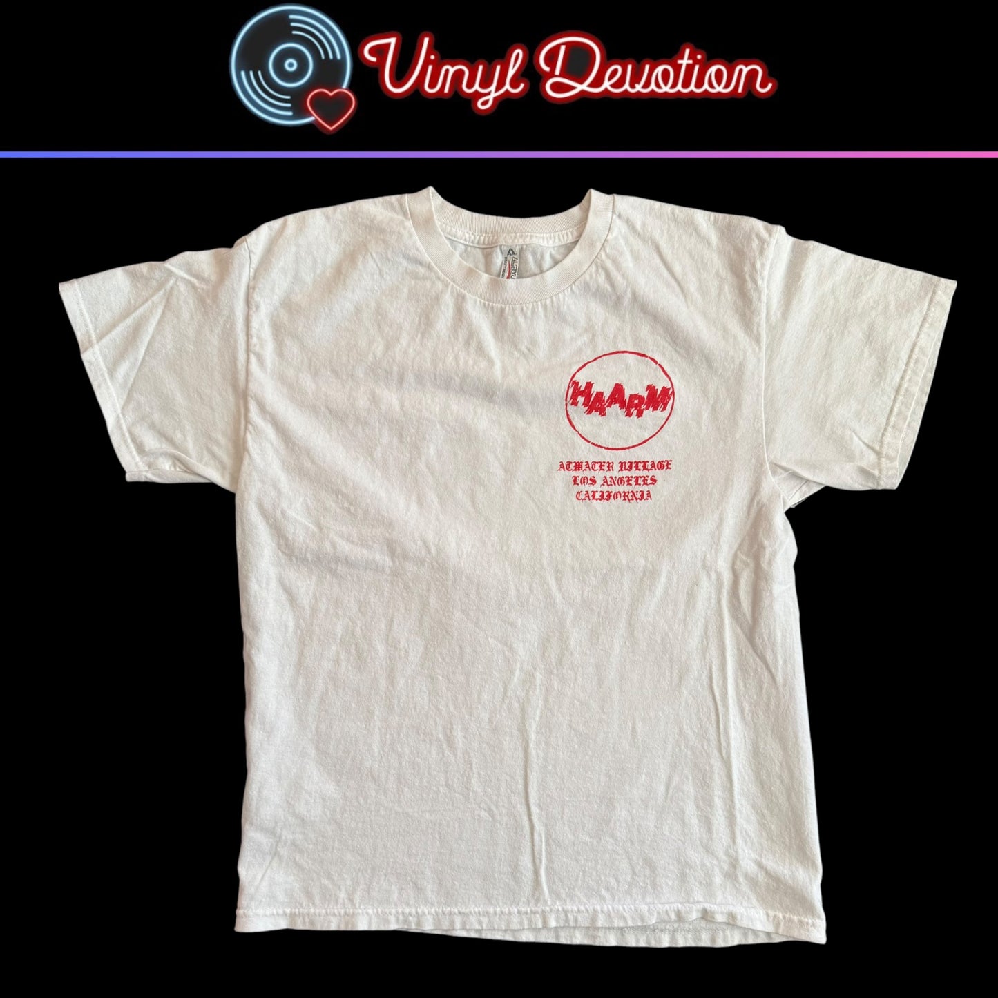 Haarm Hardcore Band Atwater Village Noise Pollution White T-Shirt Size L
