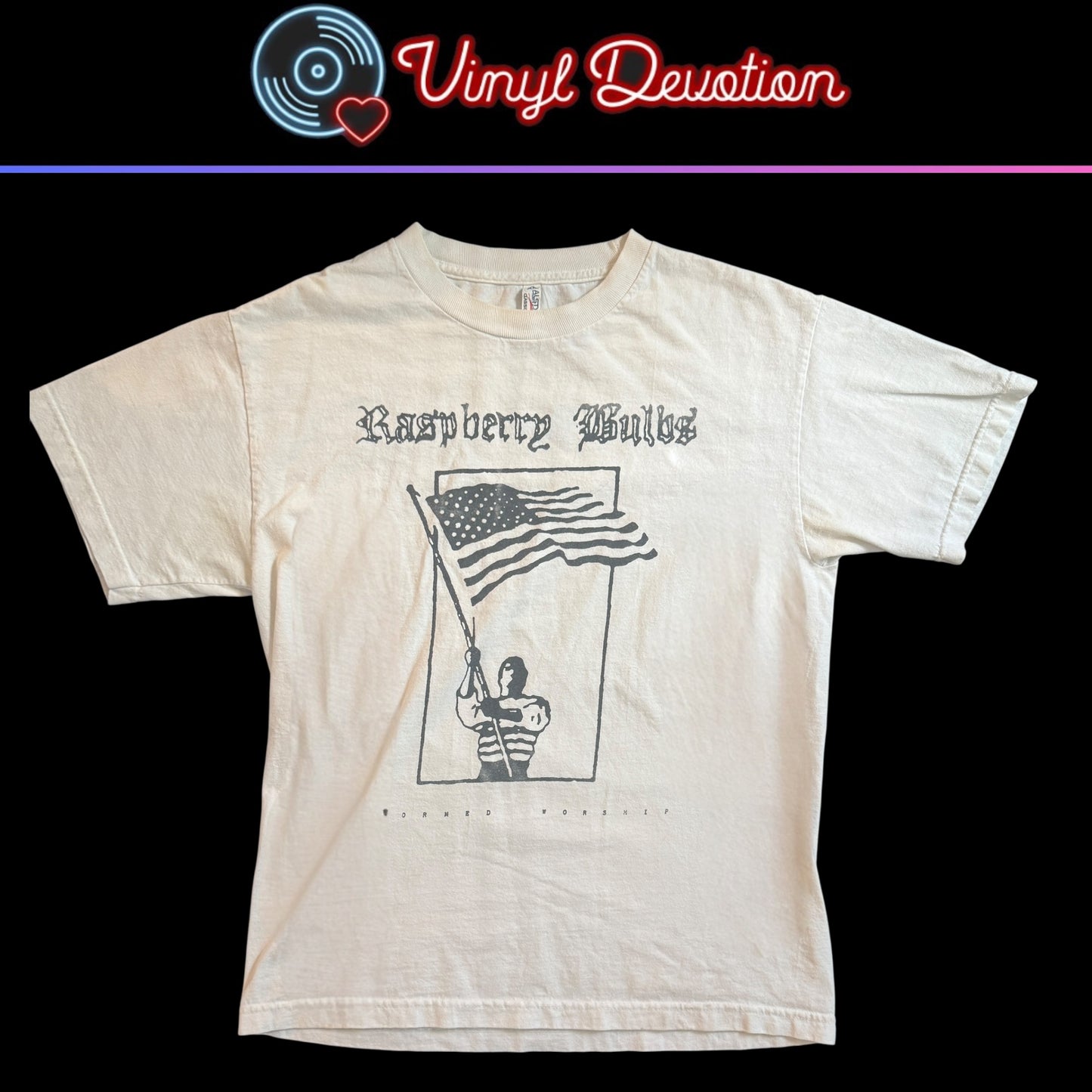 Raspberry Bulbs Band Deformed Worship T-Shirt Size M