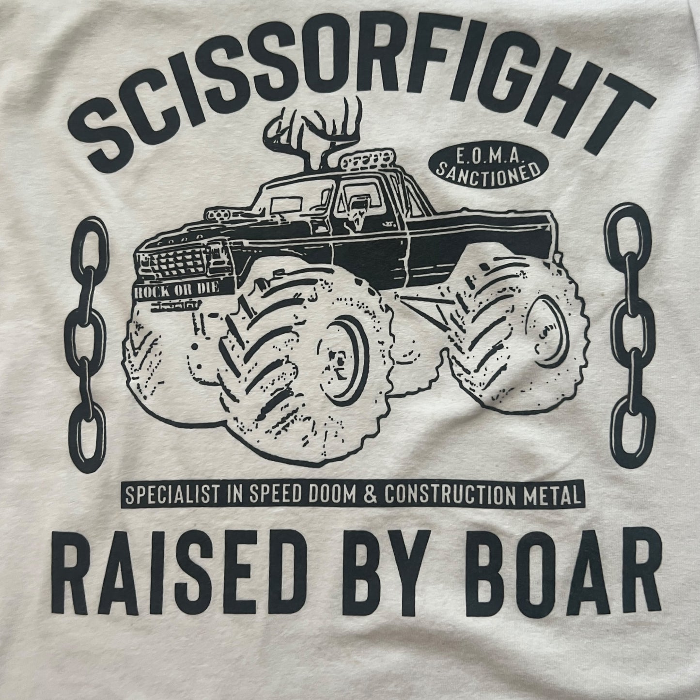 Scissorfight Band Raised By Boar Long Sleeve T-Shirt Size Large