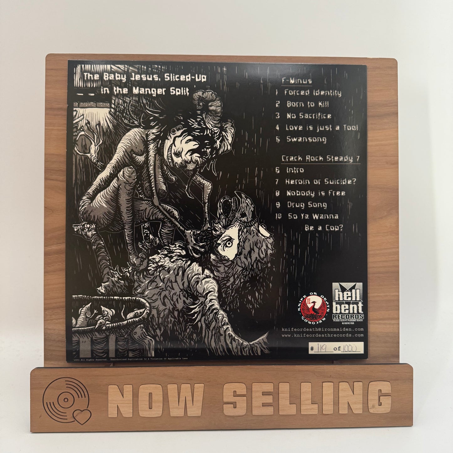 F-Minus / Crack Rock Steady Seven – Baby Jesus Sliced Up In The Manger Vinyl 10" Red Leftover Crack Choking Victim