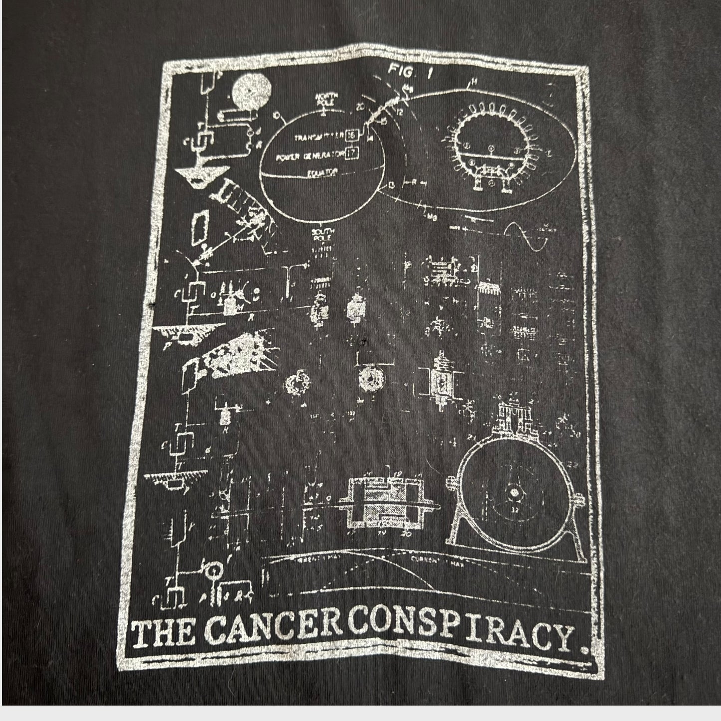 The Cancer Conspiracy Band Vintage T-Shirt Size M Drowningman Deleted Arrows