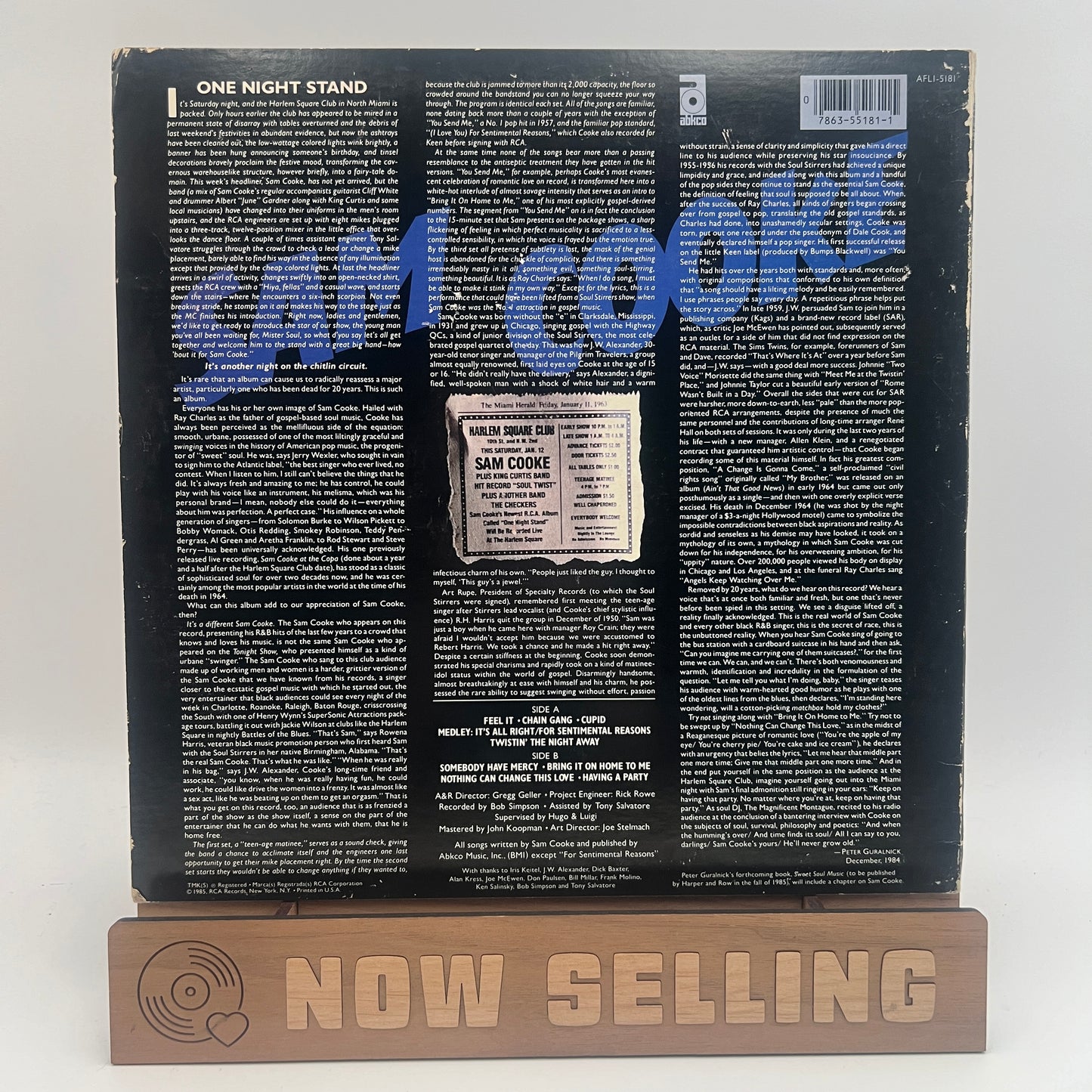 Sam Cooke - Live At The Harlem Square Club, 1963 Vinyl LP Original 1st Press