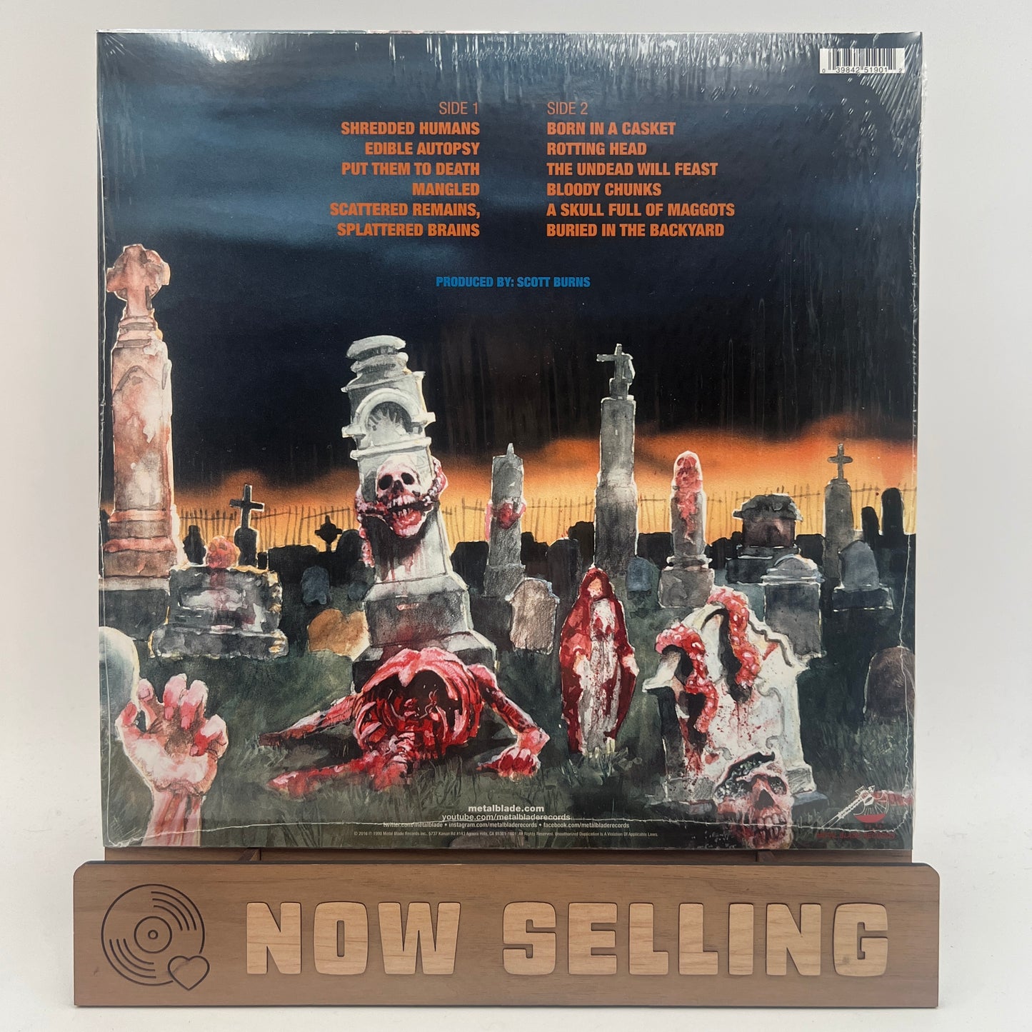 Cannibal Corpse - Eaten Back To Life Vinyl LP Reissue Clear w/ Red Bloodshot