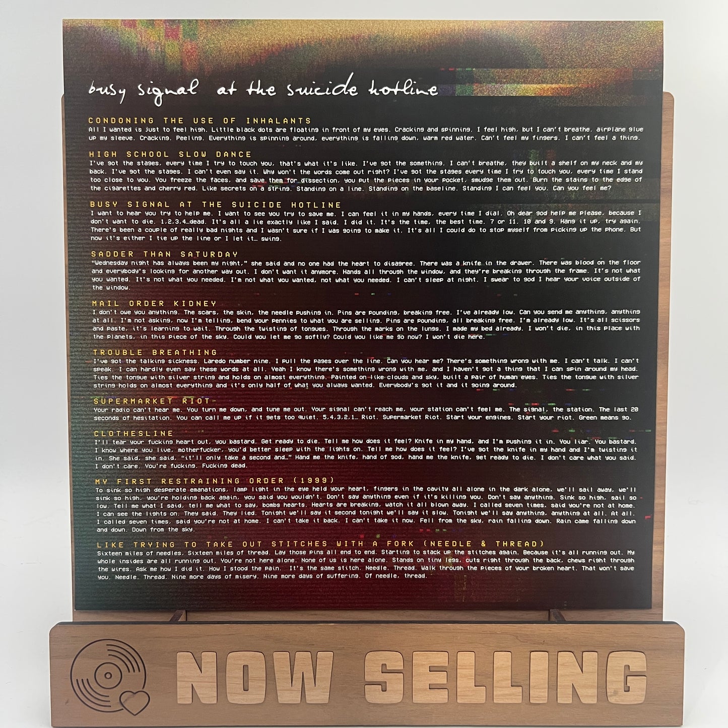 Drowningman - Busy Signal at the Suicide Hotline Vinyl LP Black and Orange Smash