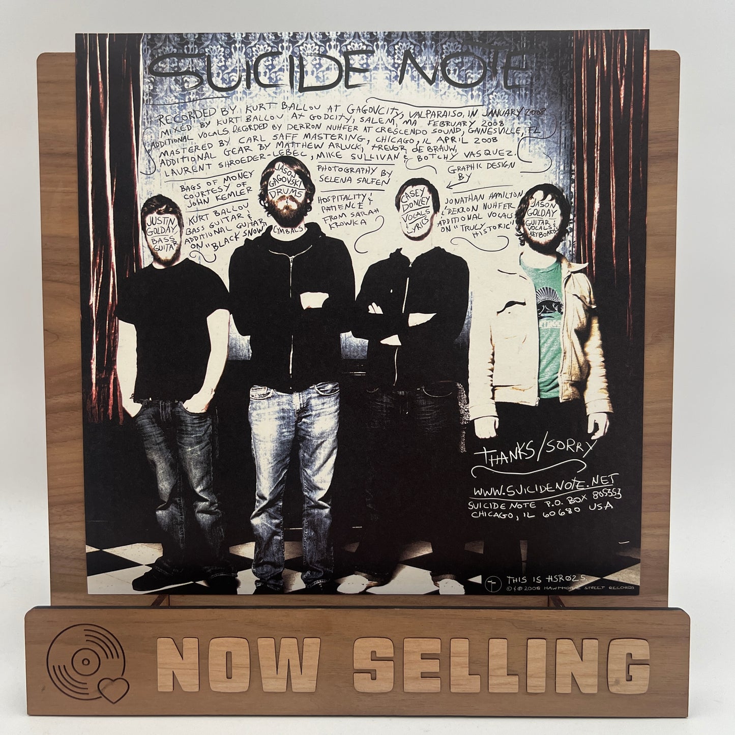 Suicide Note - Empty Rooms Vinyl LP w/ CD Bone White