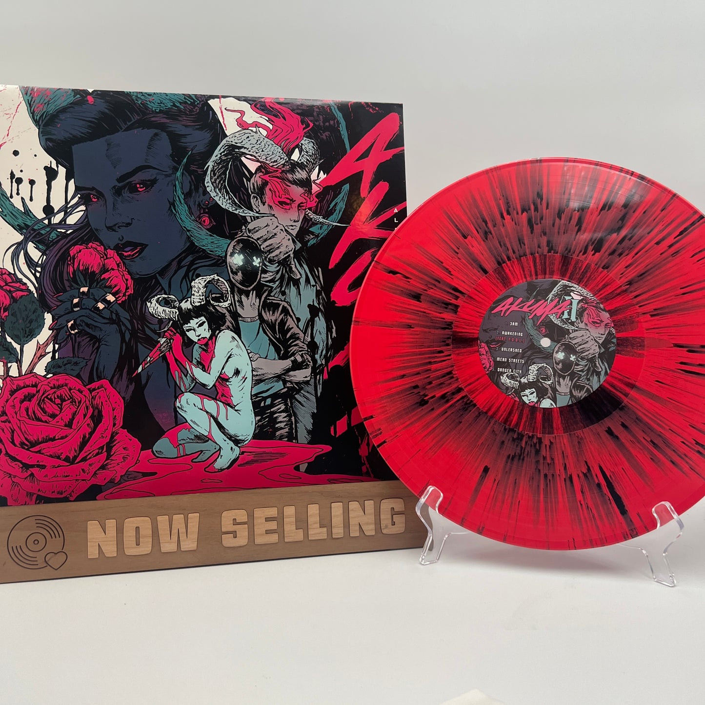 ALEX + Tokyo Rose - Akuma II Vinyl LP Red w/ Black Splatter Version 1