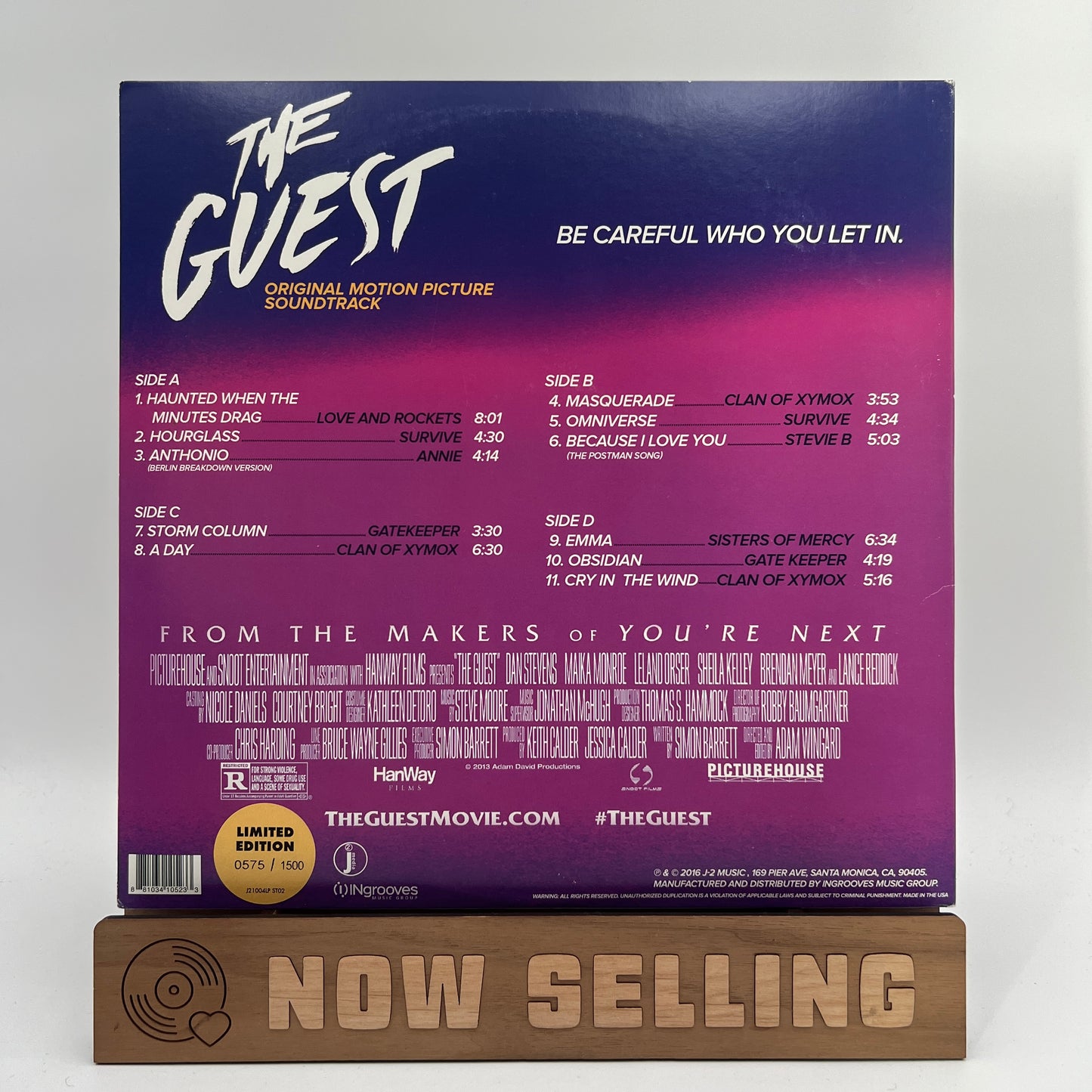 The Guest - Original Motion Picture Soundtrack Vinyl LP RSD Numbered