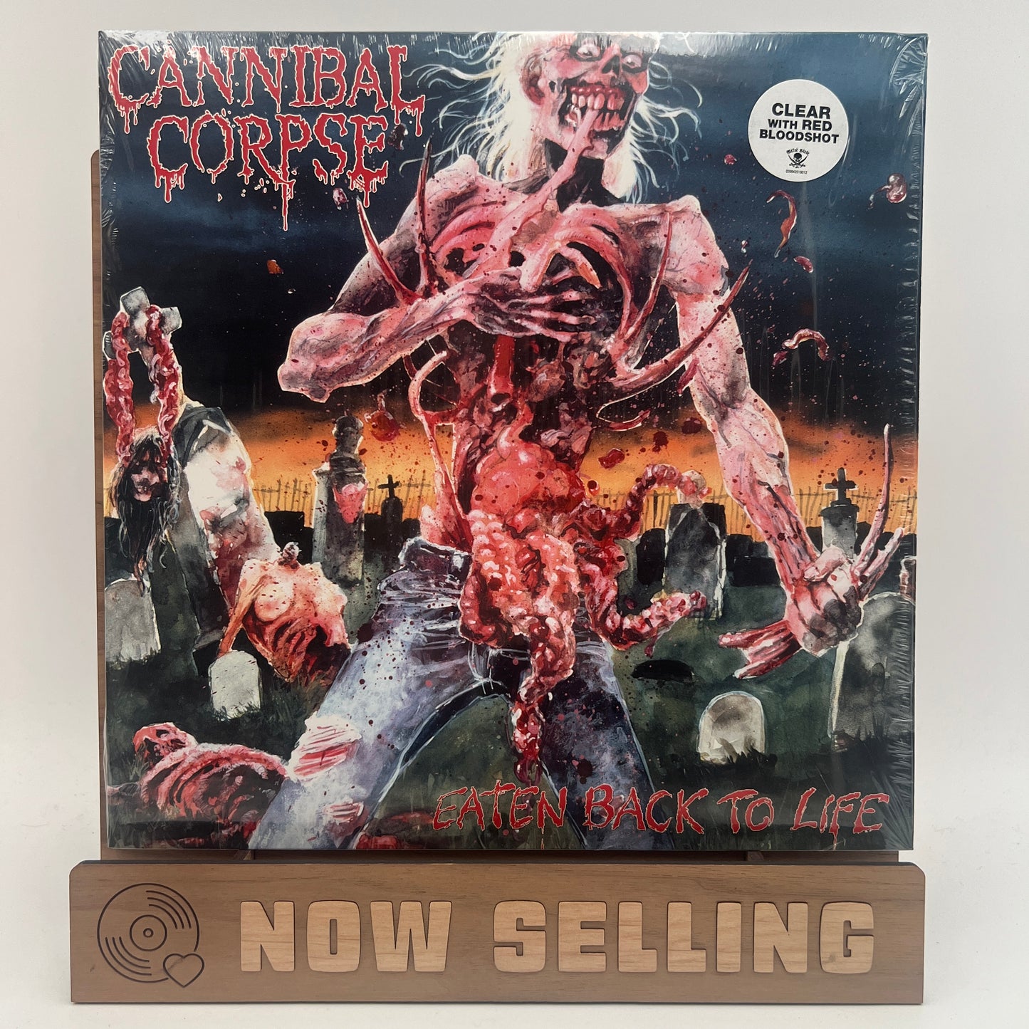 Cannibal Corpse - Eaten Back To Life Vinyl LP Reissue Clear w/ Red Bloodshot