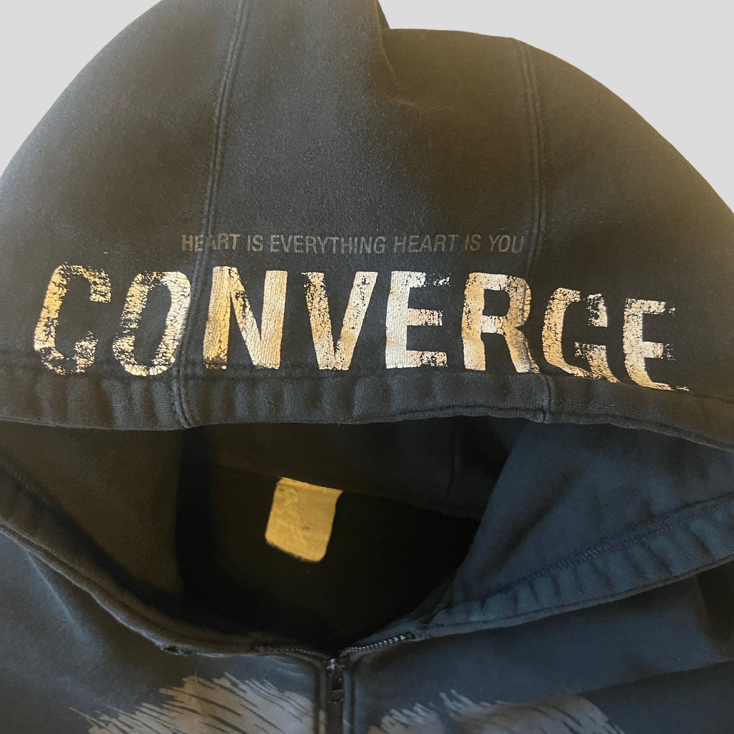 Converge Band You Fail Me Heartless 2004 Zip Up Hoodie Size XL