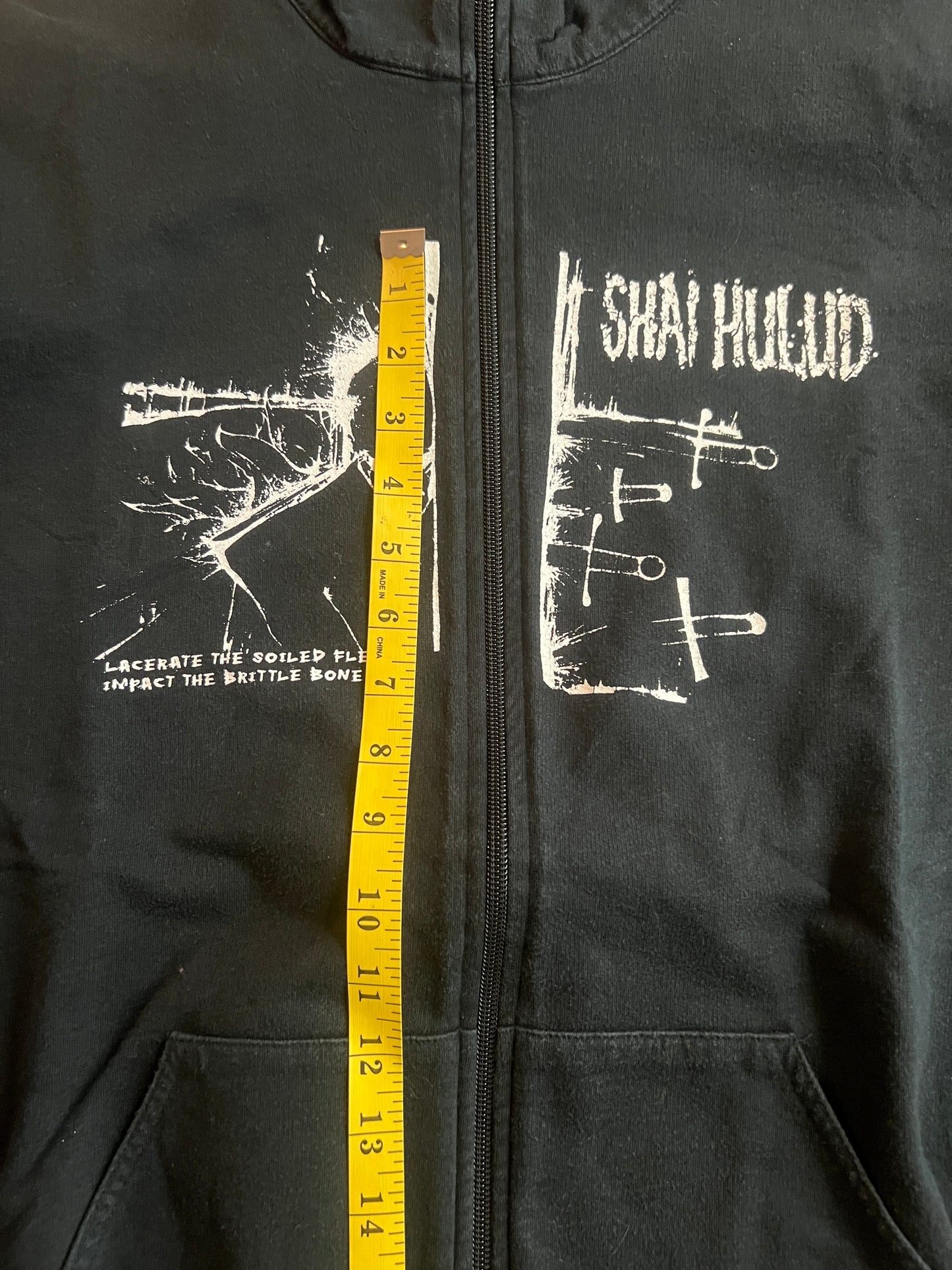 Shai Hulud Band That Within Blood Ill-Tempered Zip Up Crewneck Sweatshirt Size XL