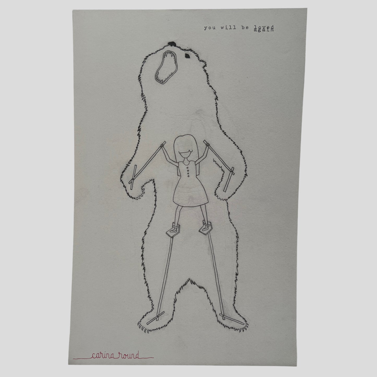 Carina Round - Girl in Bear 11 x 17 Poster