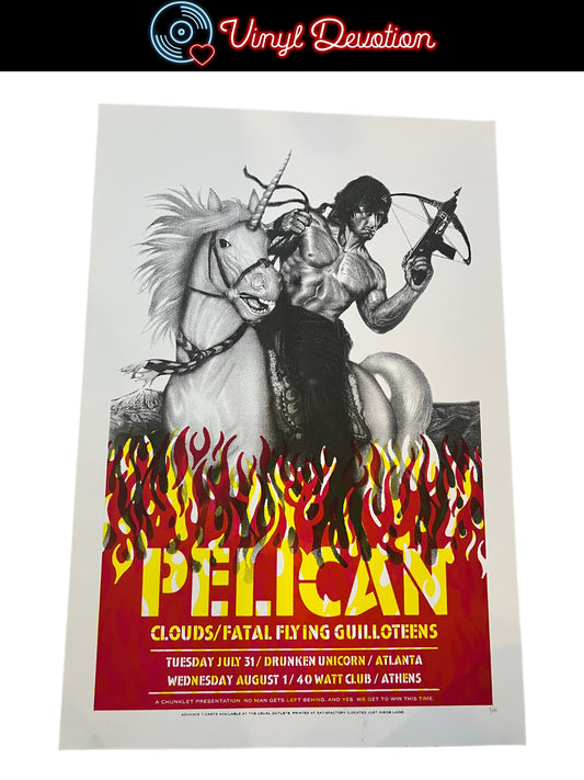 Pelican Band - Silkscreened Poster Rambo Atlanta and Athens 2007  22.5 x 15 inches