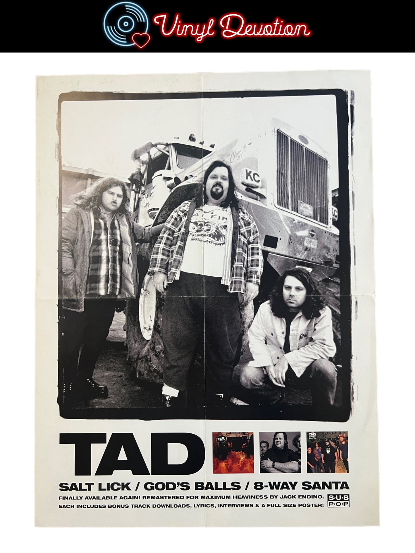 TAD Salt Lick / God's Balls / 8-Way Santa Vintage Promo Poster 18 x 24 inches