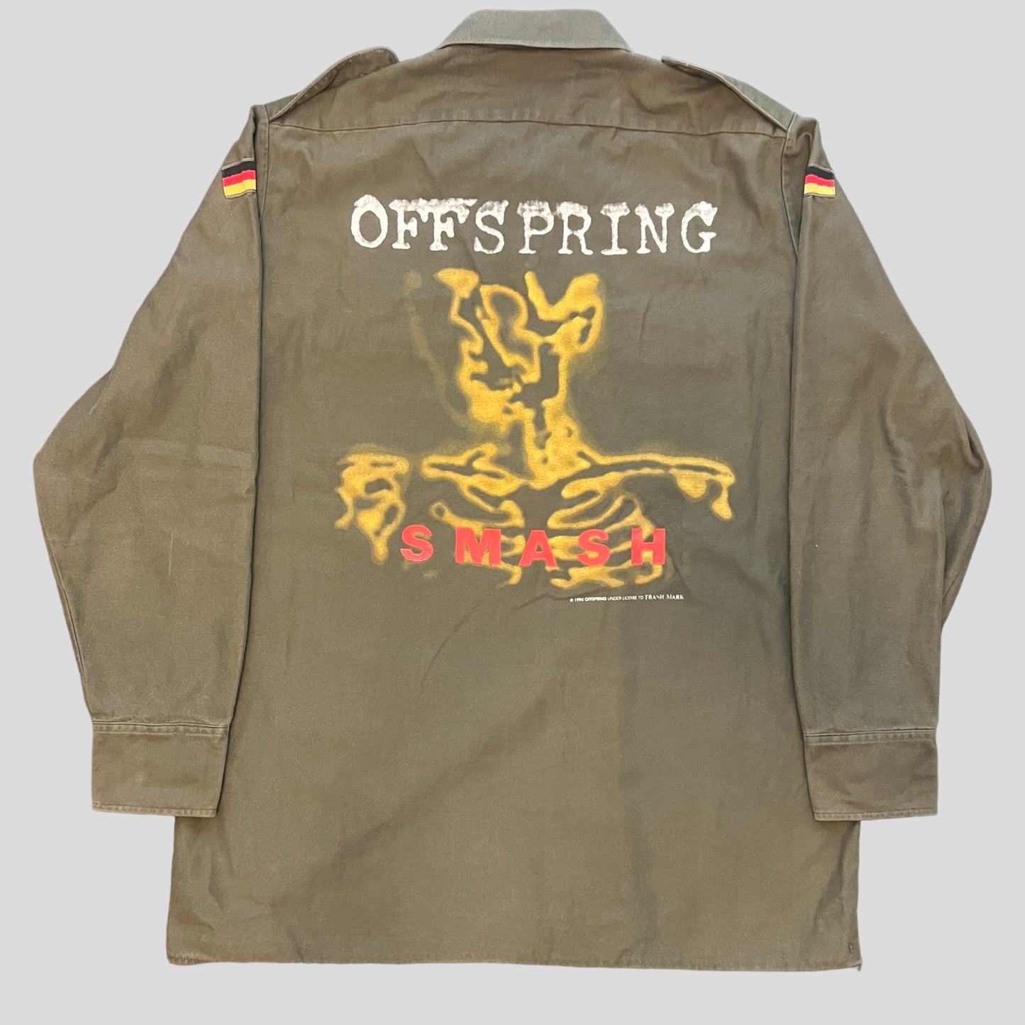 The Offspring Band Smash Germany Vintage Military Style Shirt Size XL