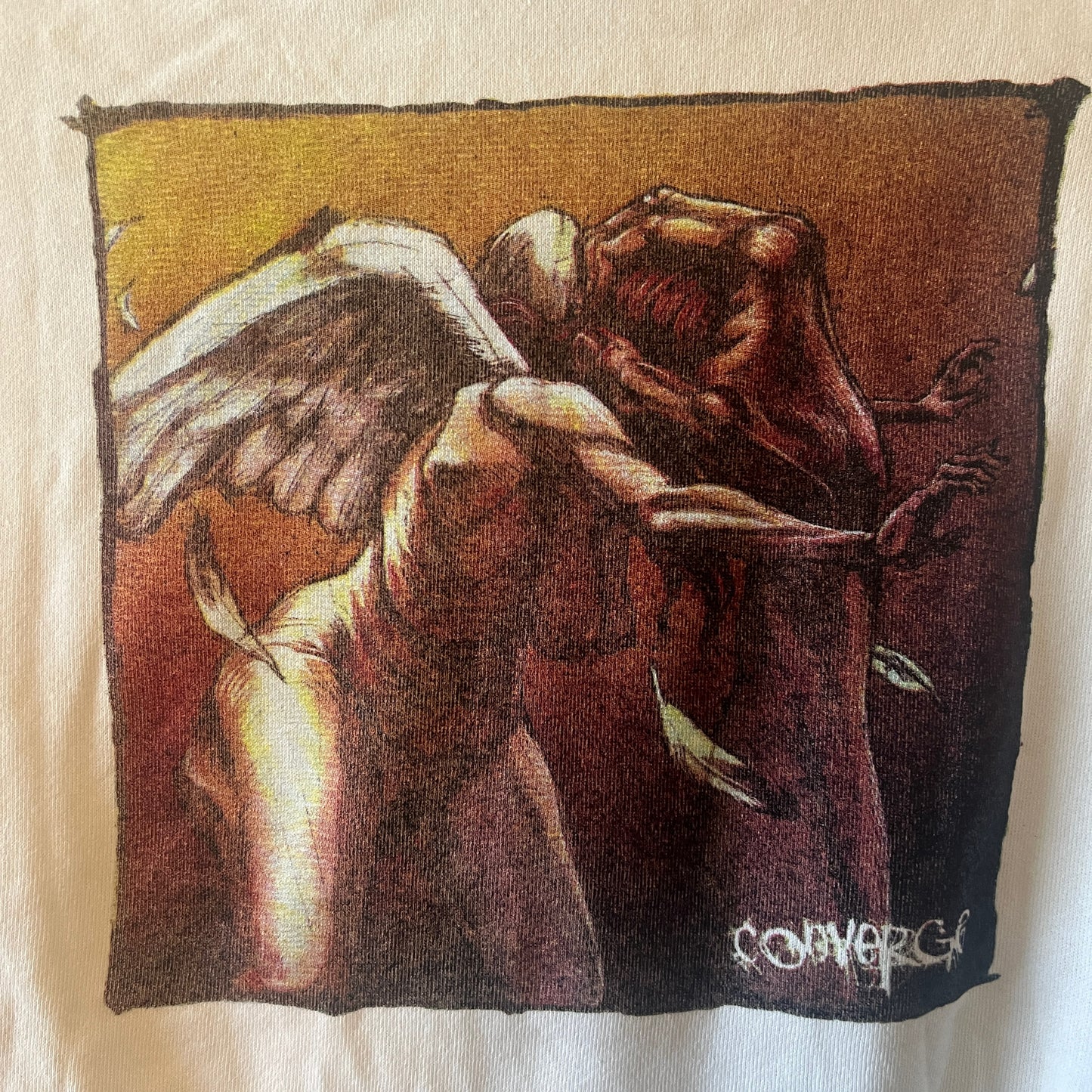 Converge Band Y2K / Poacher Diaries Vintage White Zip Up Hoodie Size L