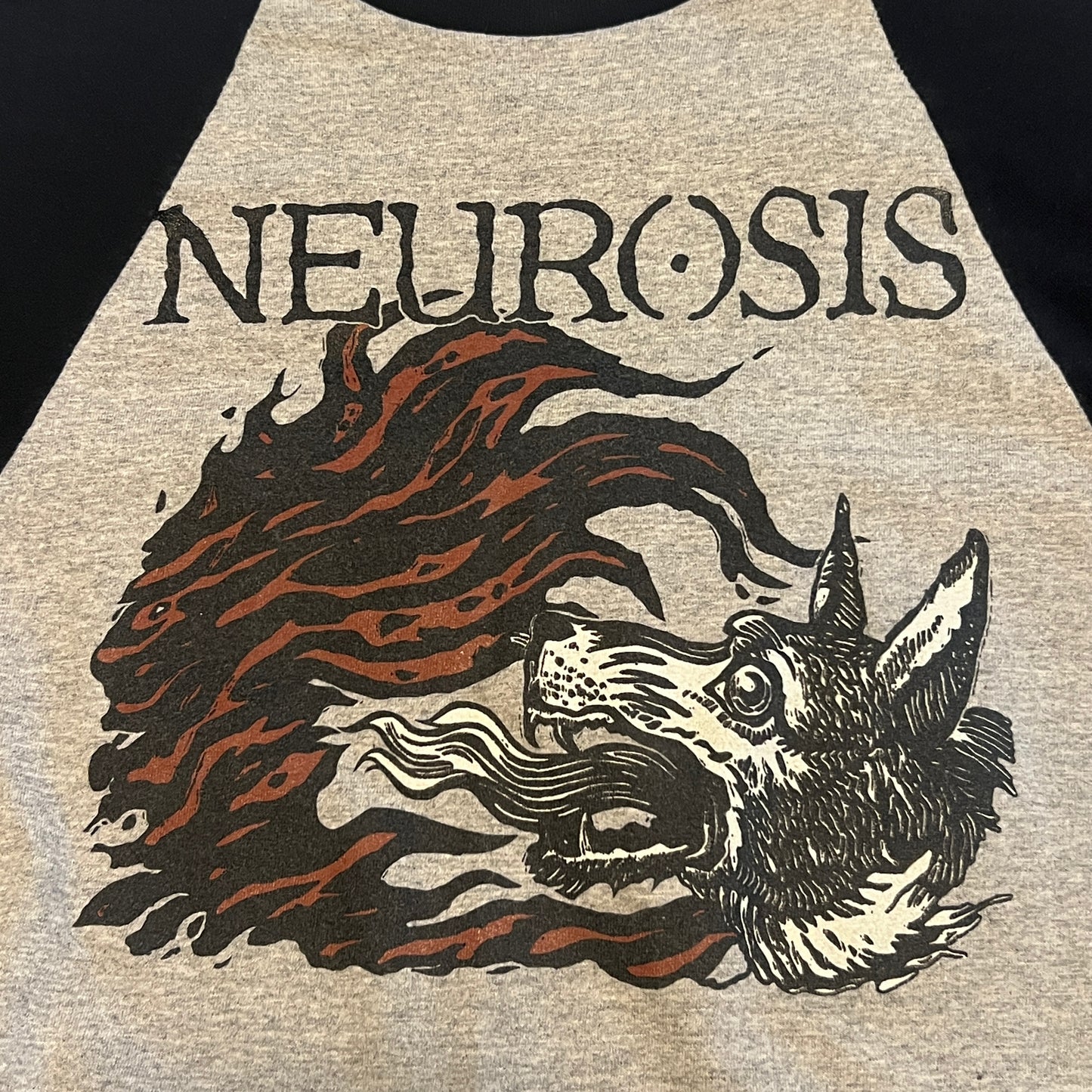 Neurosis Band Times Of Grace Vintage Baseball / Raglan Gray T-Shirt Size S