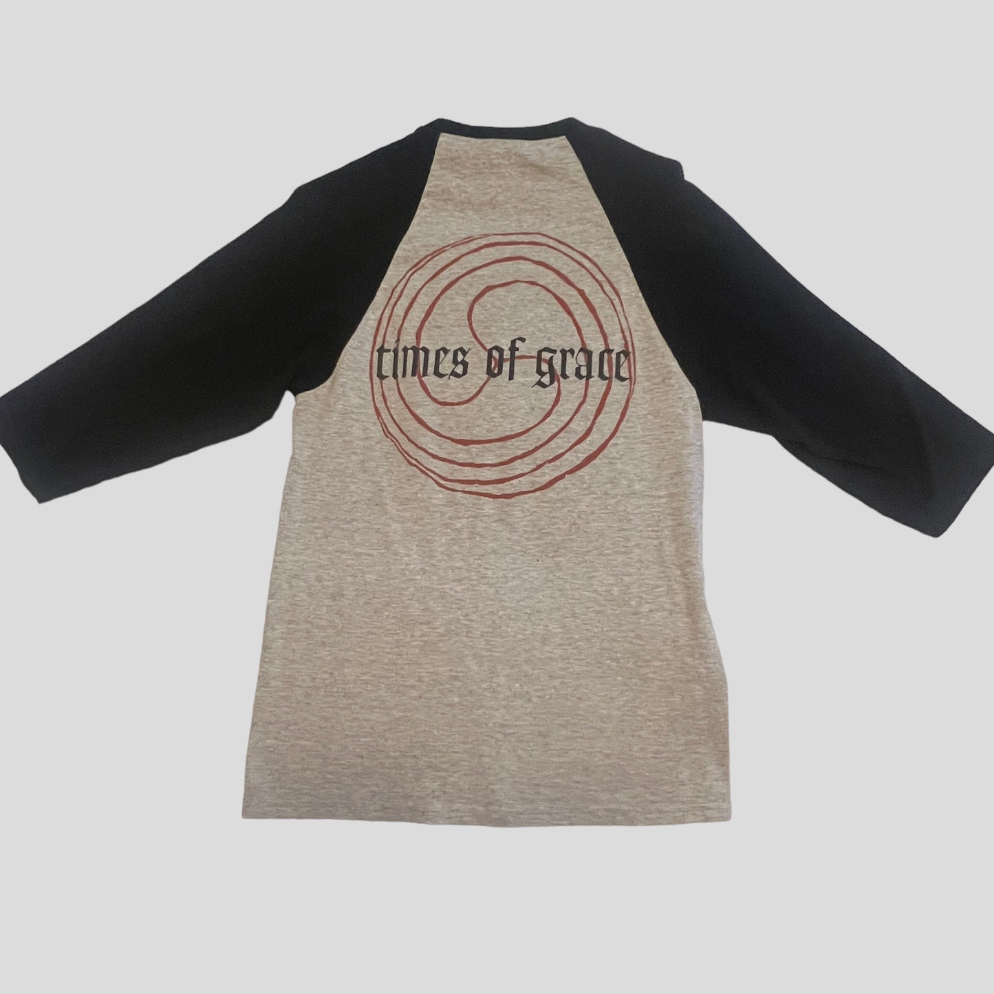 Neurosis Band Times Of Grace Vintage Baseball / Raglan Gray T-Shirt Size S