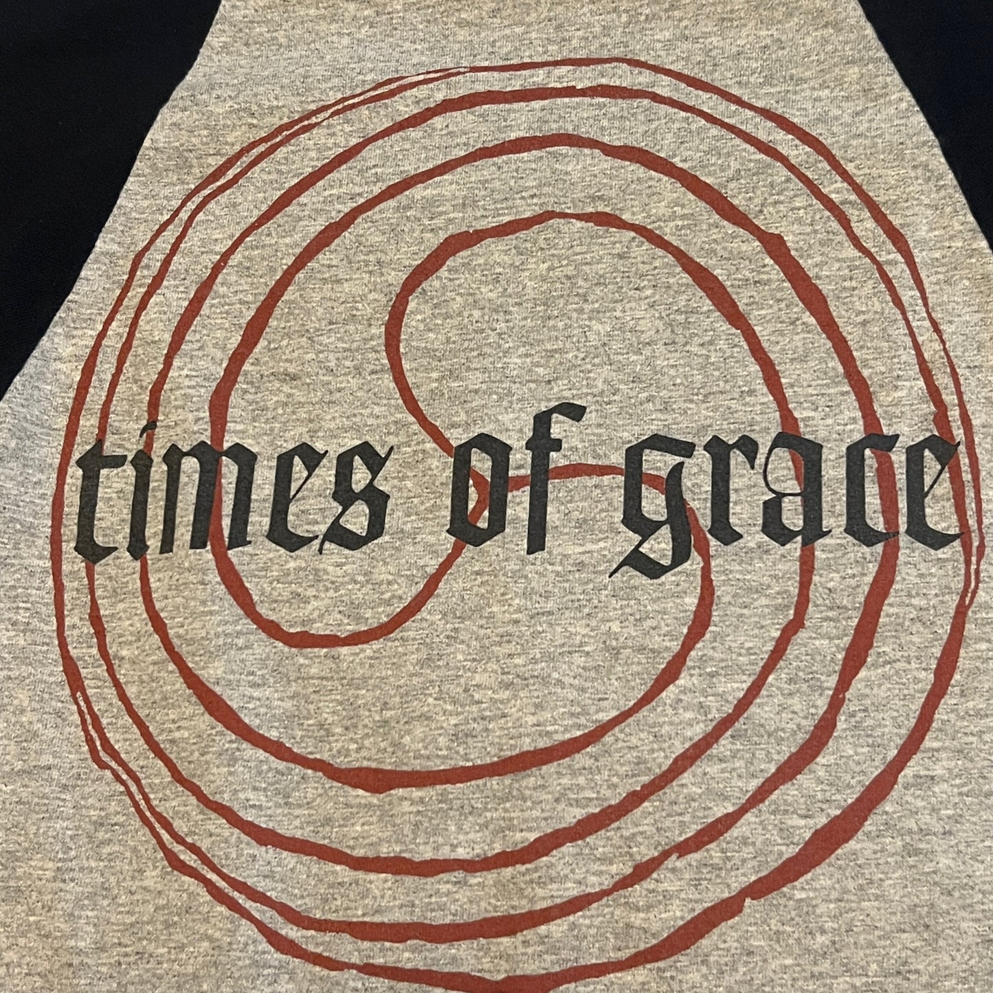 Neurosis Band Times Of Grace Vintage Baseball / Raglan Gray T-Shirt Size S