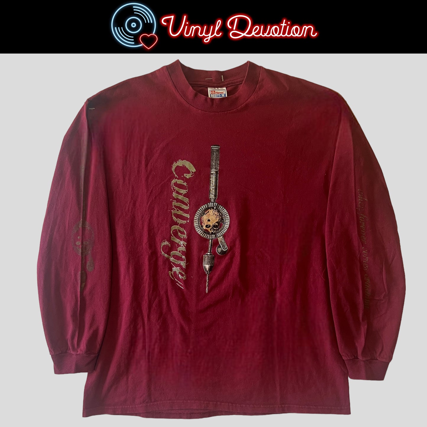 Converge Band Caring and Killing 1997 Vintage Long Sleeve T-Shirt Size XL