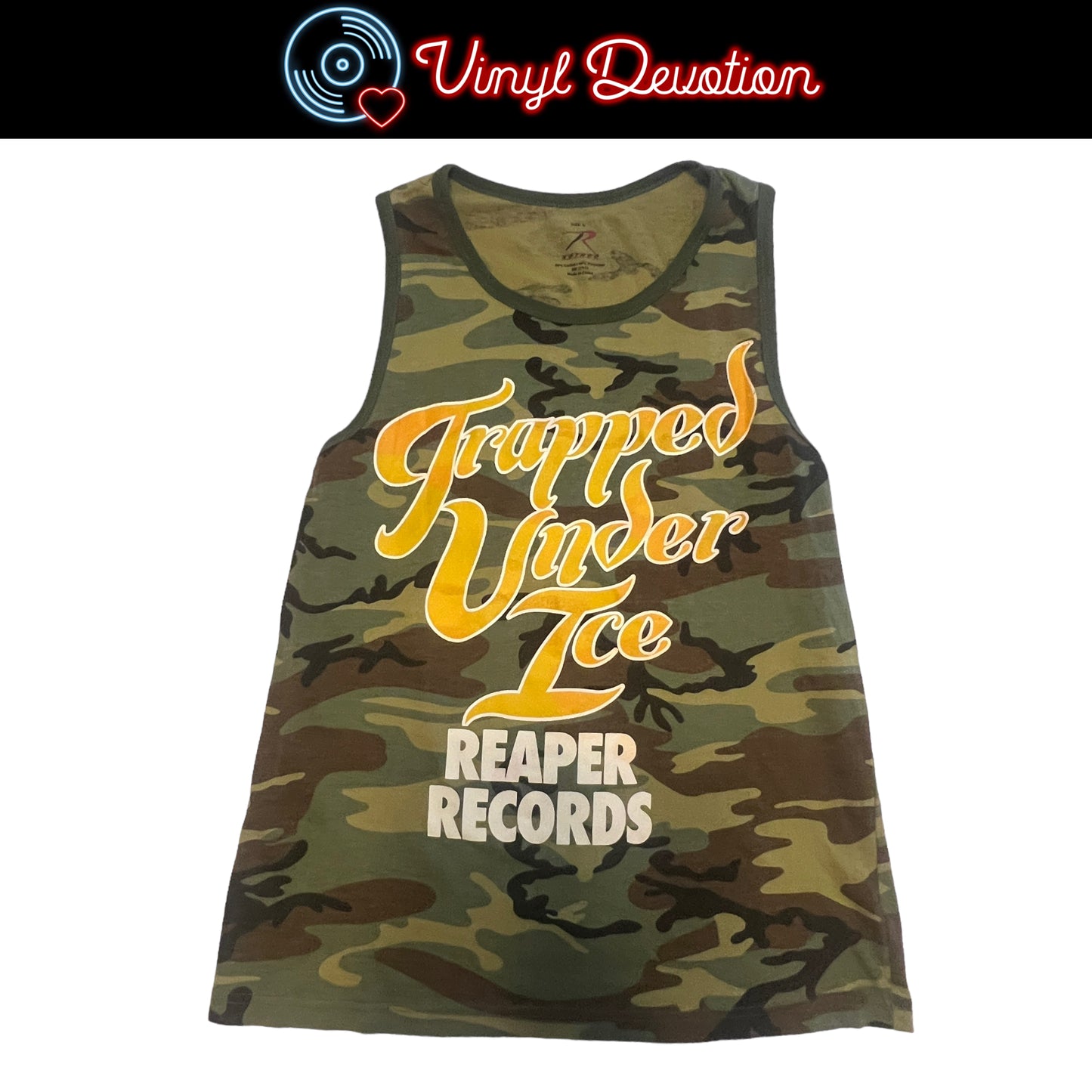 Trapped Under Ice - Camo Reaper Records Tank Top Size L