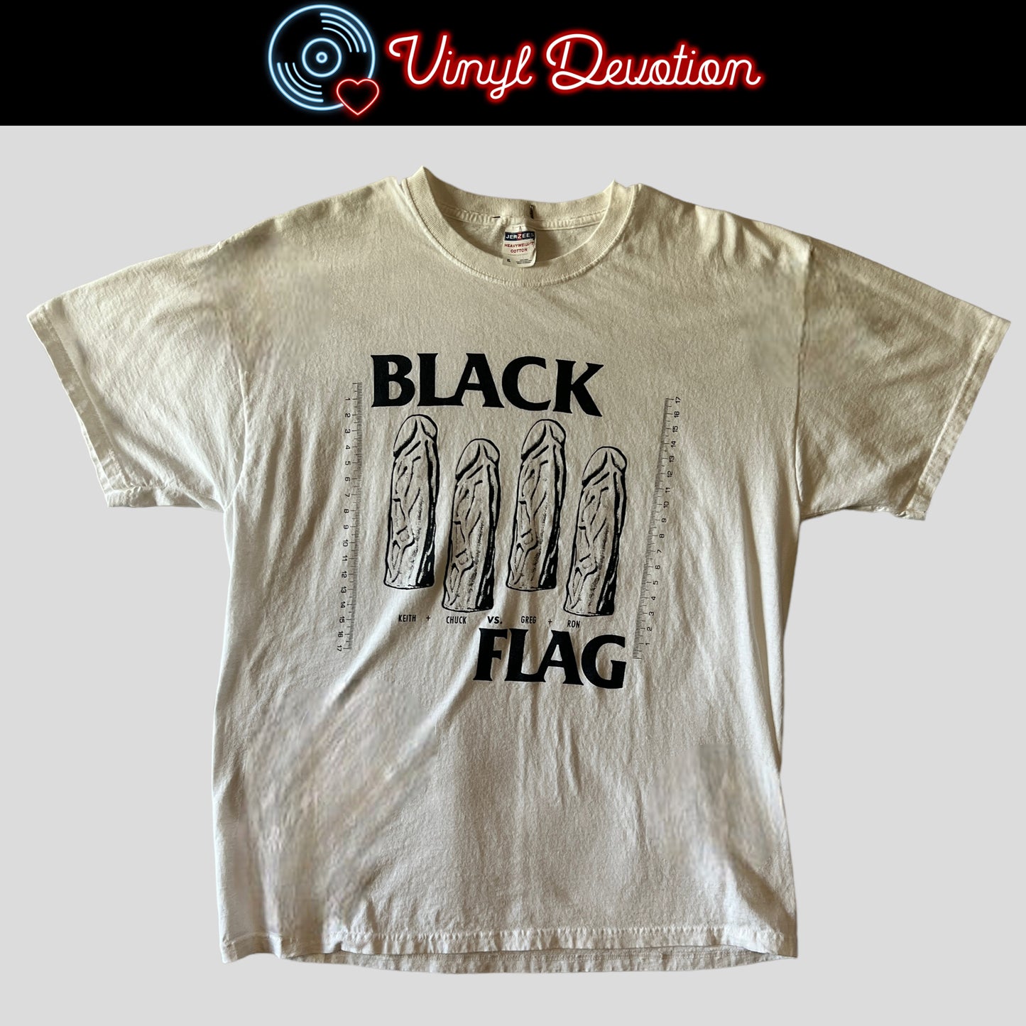 Black Flag Band Dicks T-Shirt Size XL