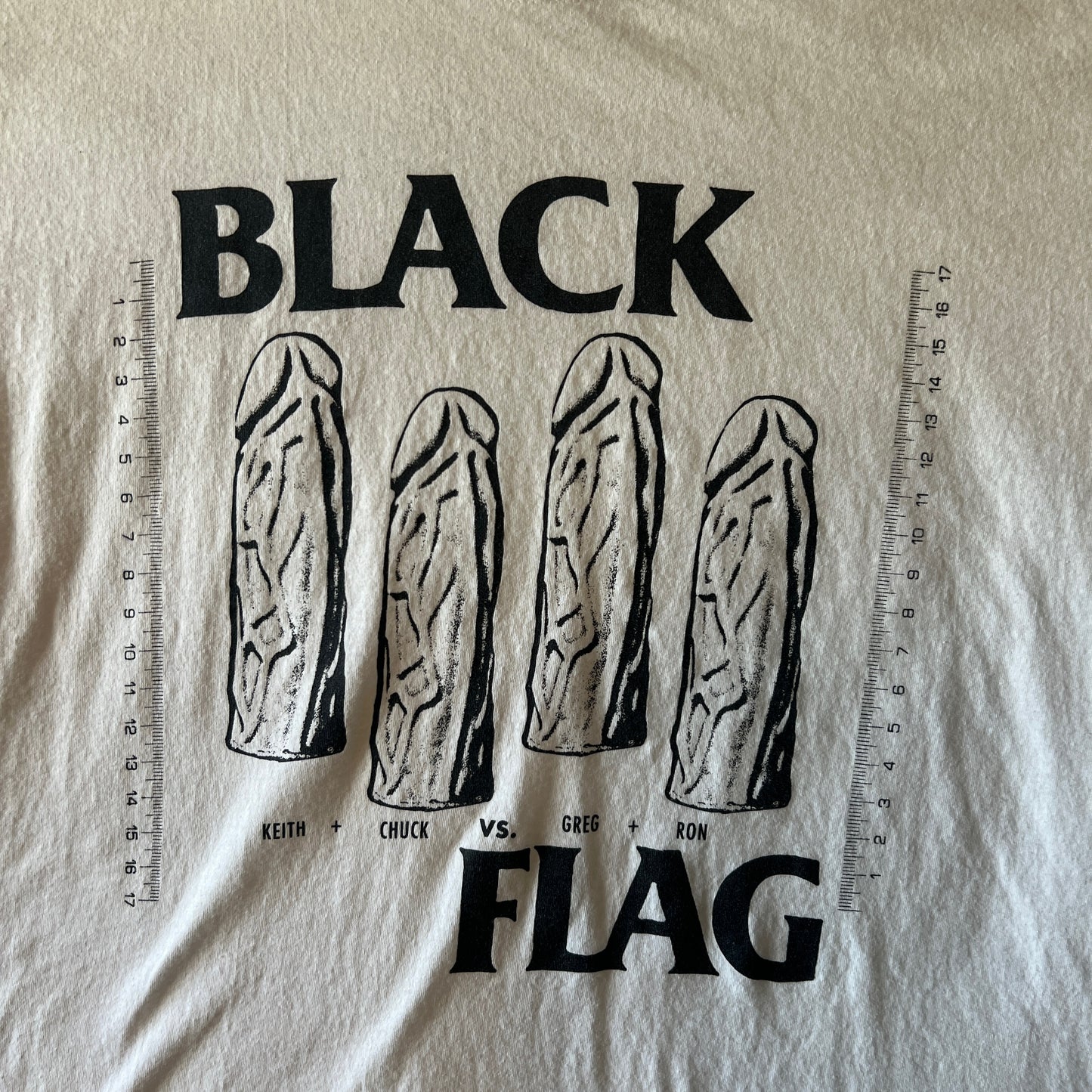 Black Flag Band Dicks T-Shirt Size XL