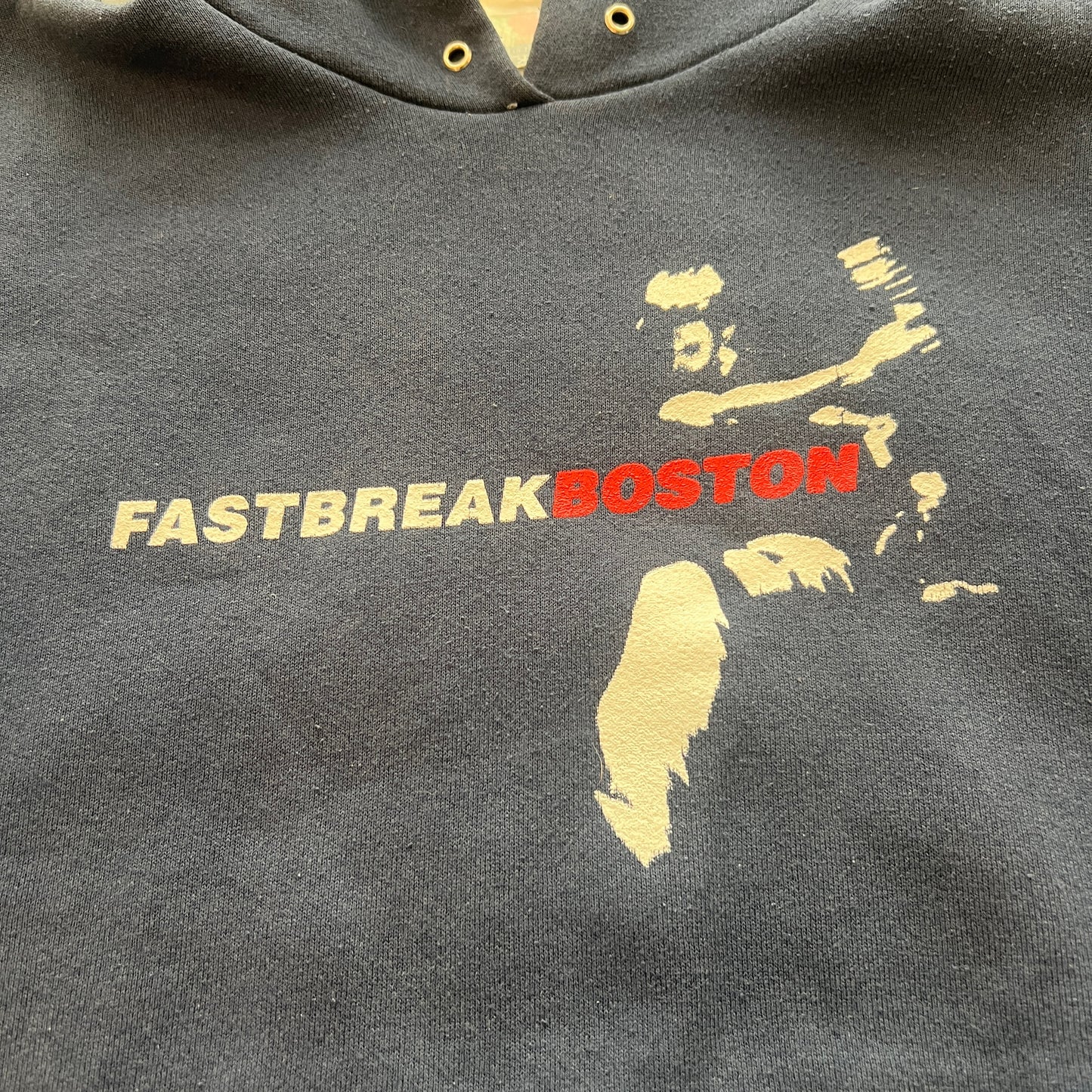 Fastbreak Band Boston Hardcore Vintage Pullover Dark Blue Hoodie Size XL