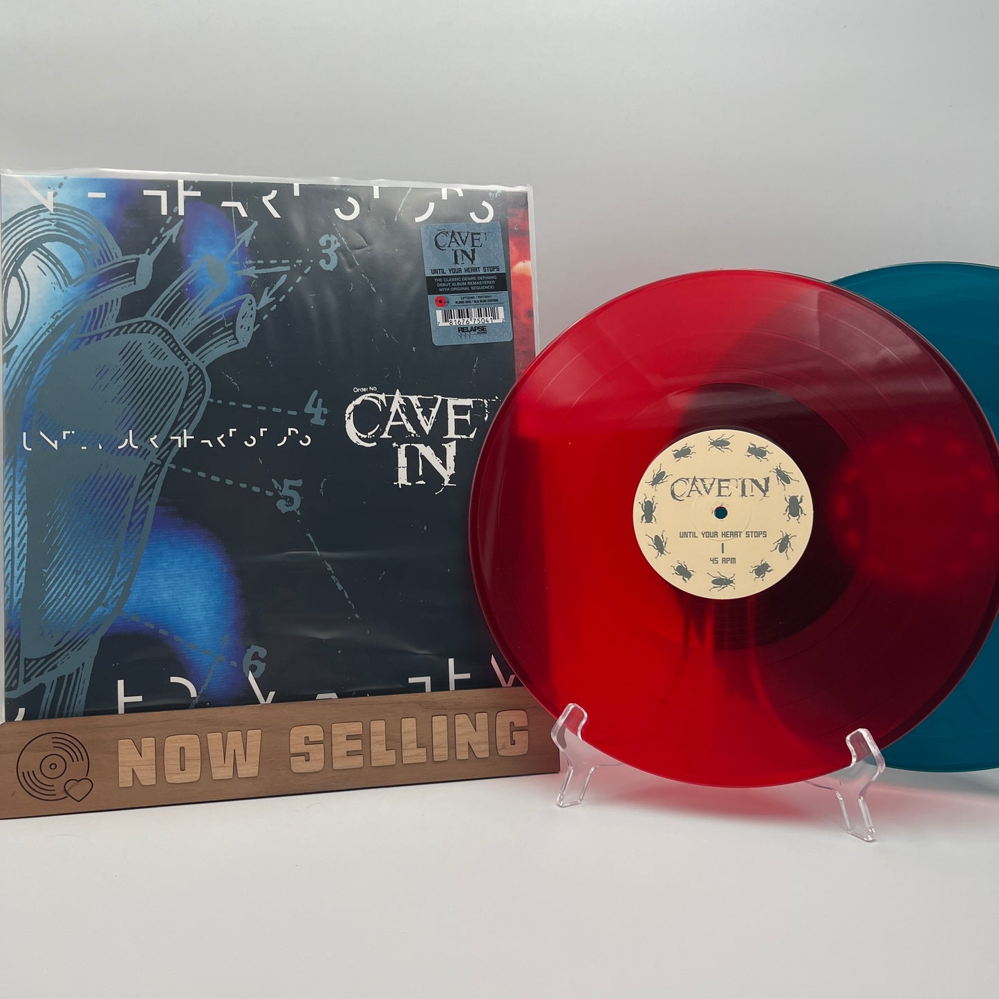 Cave In - Until Your Heart Stops Vinyl LP Red / Blue Reissue